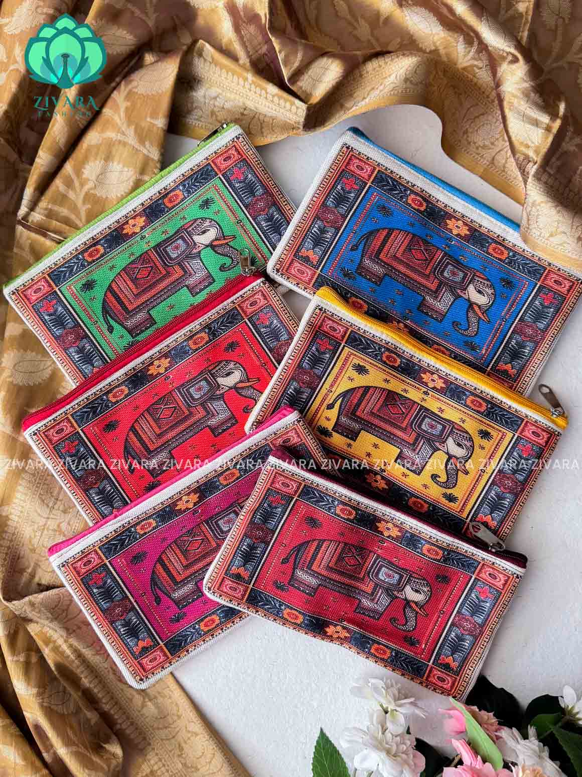 1 PIECE RANDOM PRINT COLOURFUL  NAVARATRI RETURN GIFT PURSE - ZIVARA FASHION
