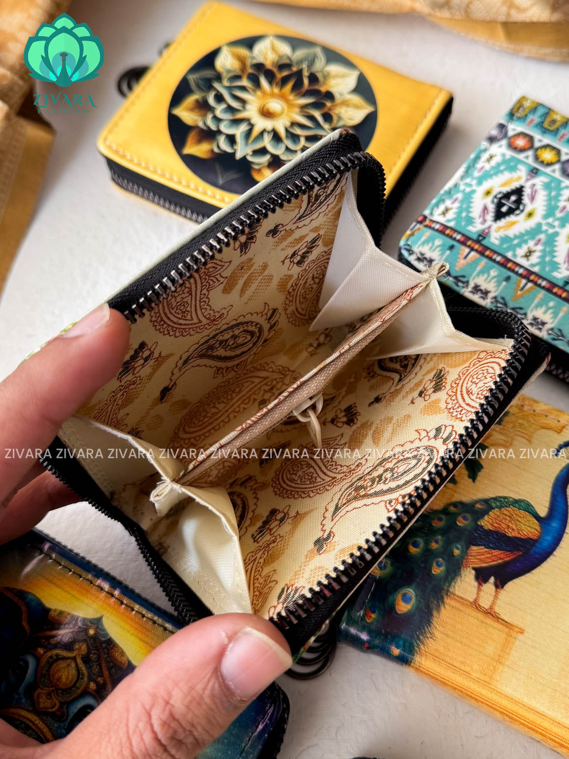 1 PIECE RANDOM FESTIVE PRINT  NAVARATRI RETURN GIFT WALLET   - ZIVARA FASHION
