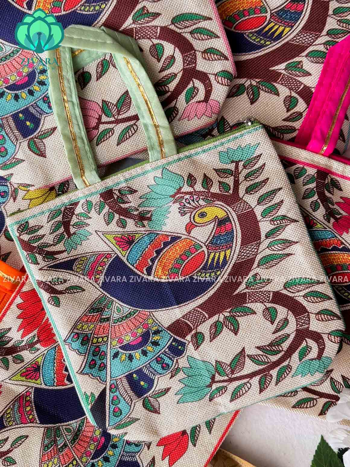 1 PIECE RANDOM PRINT COLOURFUL  NAVARATRI RETURN GIFT - ZIVARA FASHION