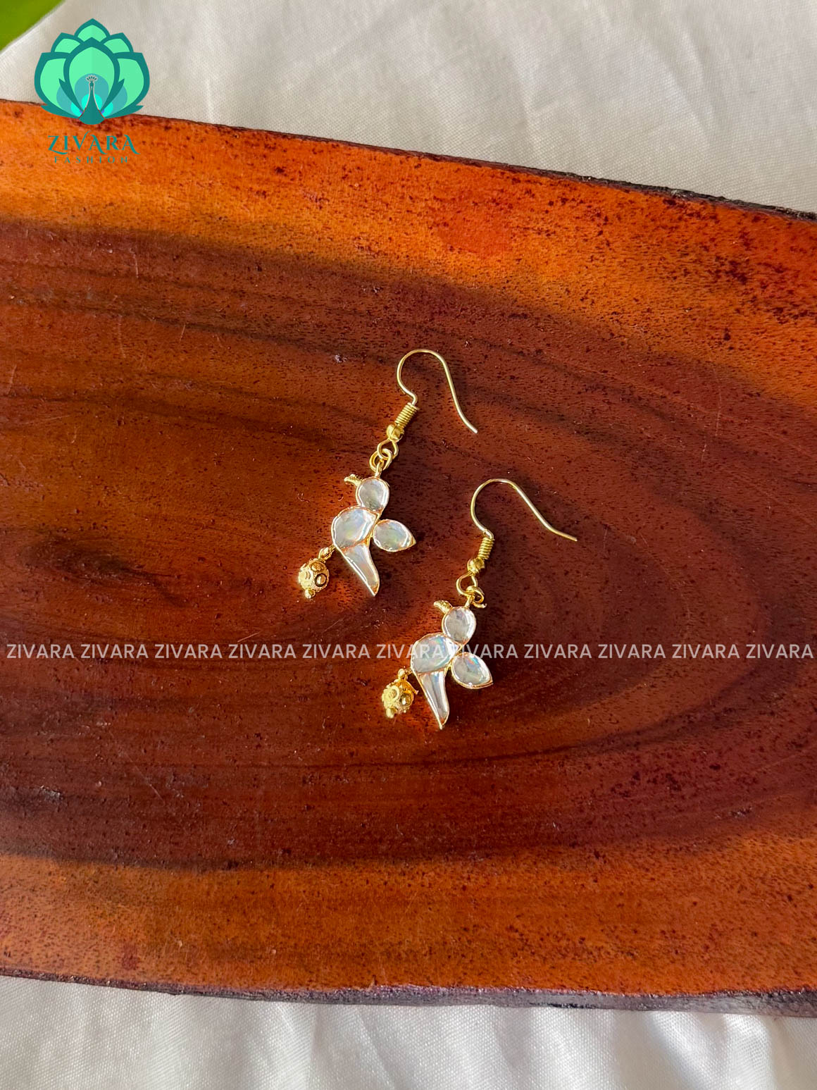 White - Tamara Cute enamel parrot dangler (1 inch) - latest jewellery collection- zivara fashion