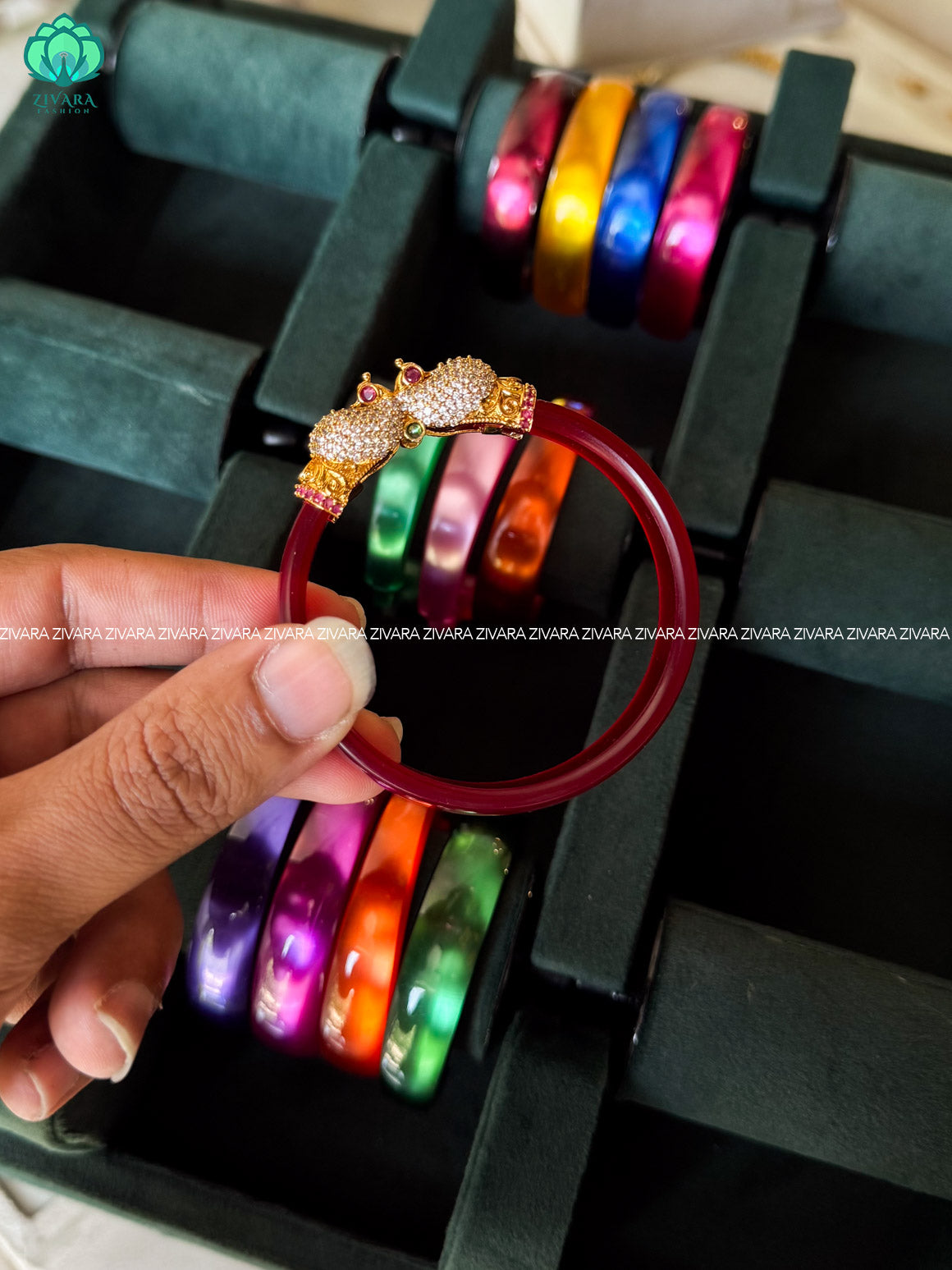 SET OF 12 INTERCHANGEABLE 1 PIECE KADA BANGLE - Premium quality Kada Bangle - Zivara fashion