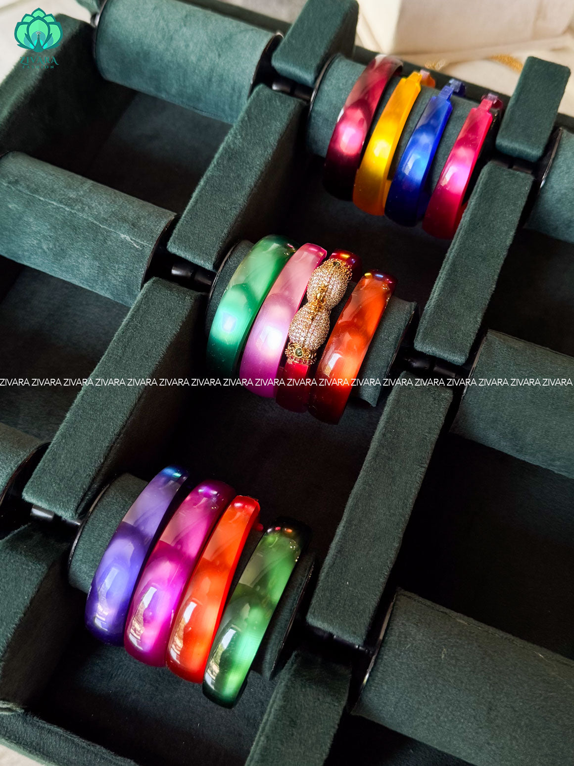 SET OF 12 INTERCHANGEABLE 1 PIECE KADA BANGLE - Premium quality Kada Bangle - Zivara fashion