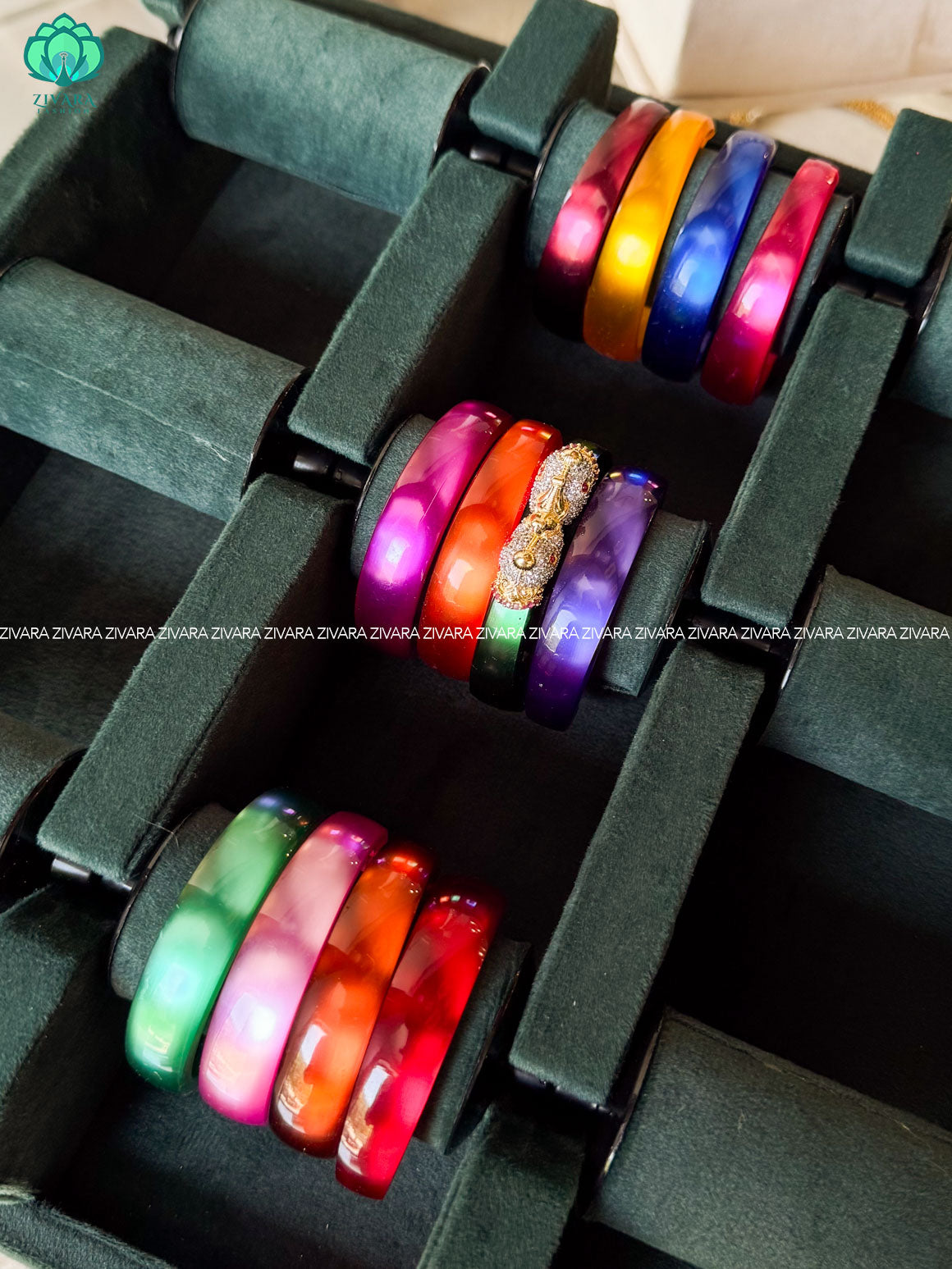 SET OF 12 INTERCHANGEABLE 1 PIECE KADA BANGLE - Premium quality Kada Bangle - Zivara fashion