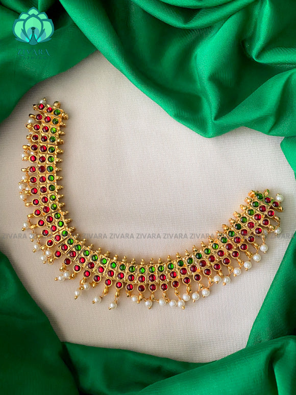 RED AND GREEN - JAYA - HANDMADE NECKWEAR- latest kemp dance jewellery collection