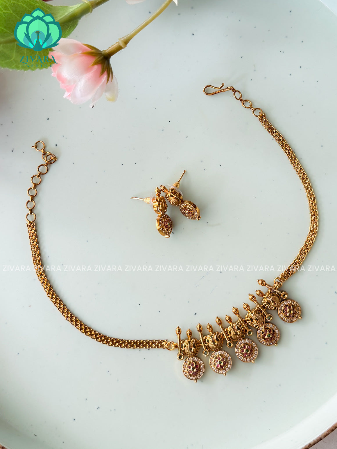 Kids friendly annapakshi coin -TRADITIONAL CHOKER COLLECTION WITH EARRINGS- LATEST JEWELLERY COLLECTION