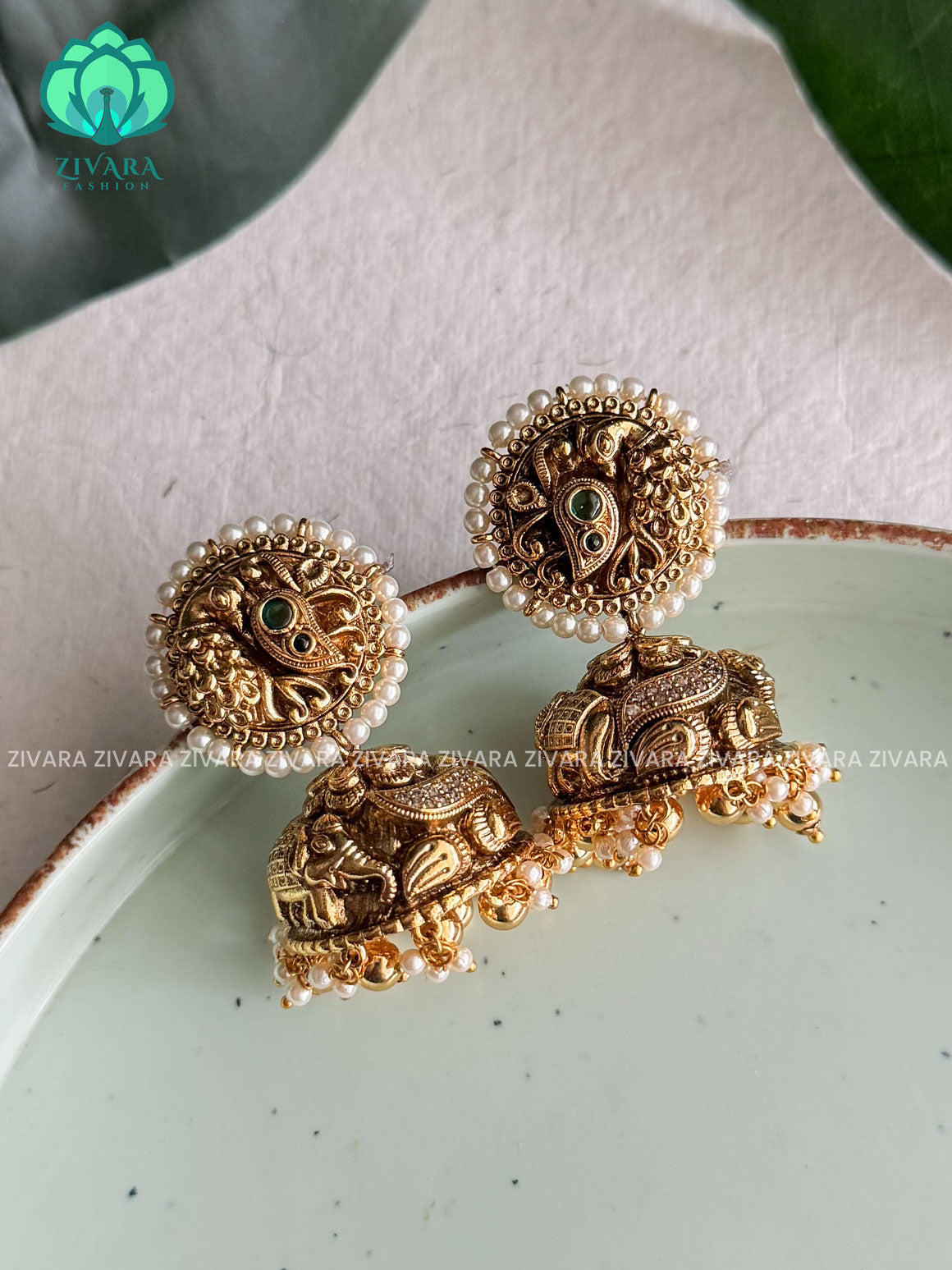 BIG SIZE TEMPLE BRIDAL jhumka - latest trending collection