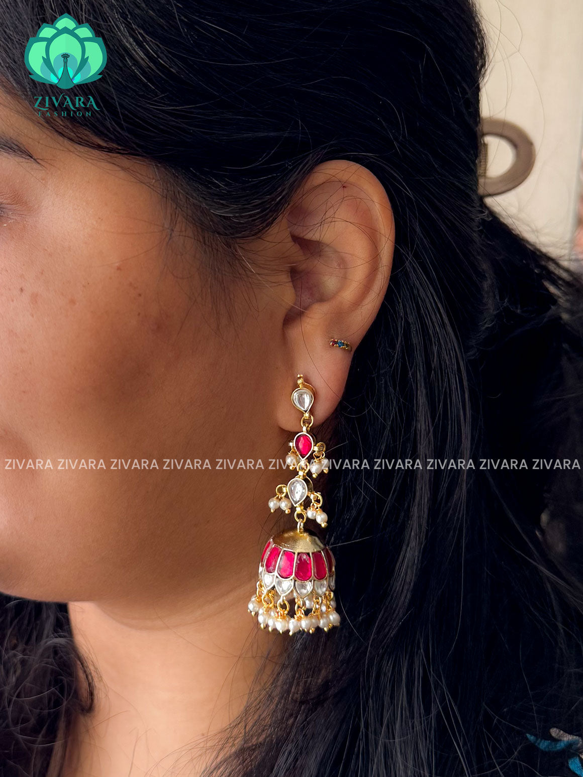 HANDMADE LONG JADAU JHUMKA - latest jewellery collection- zivara fashion