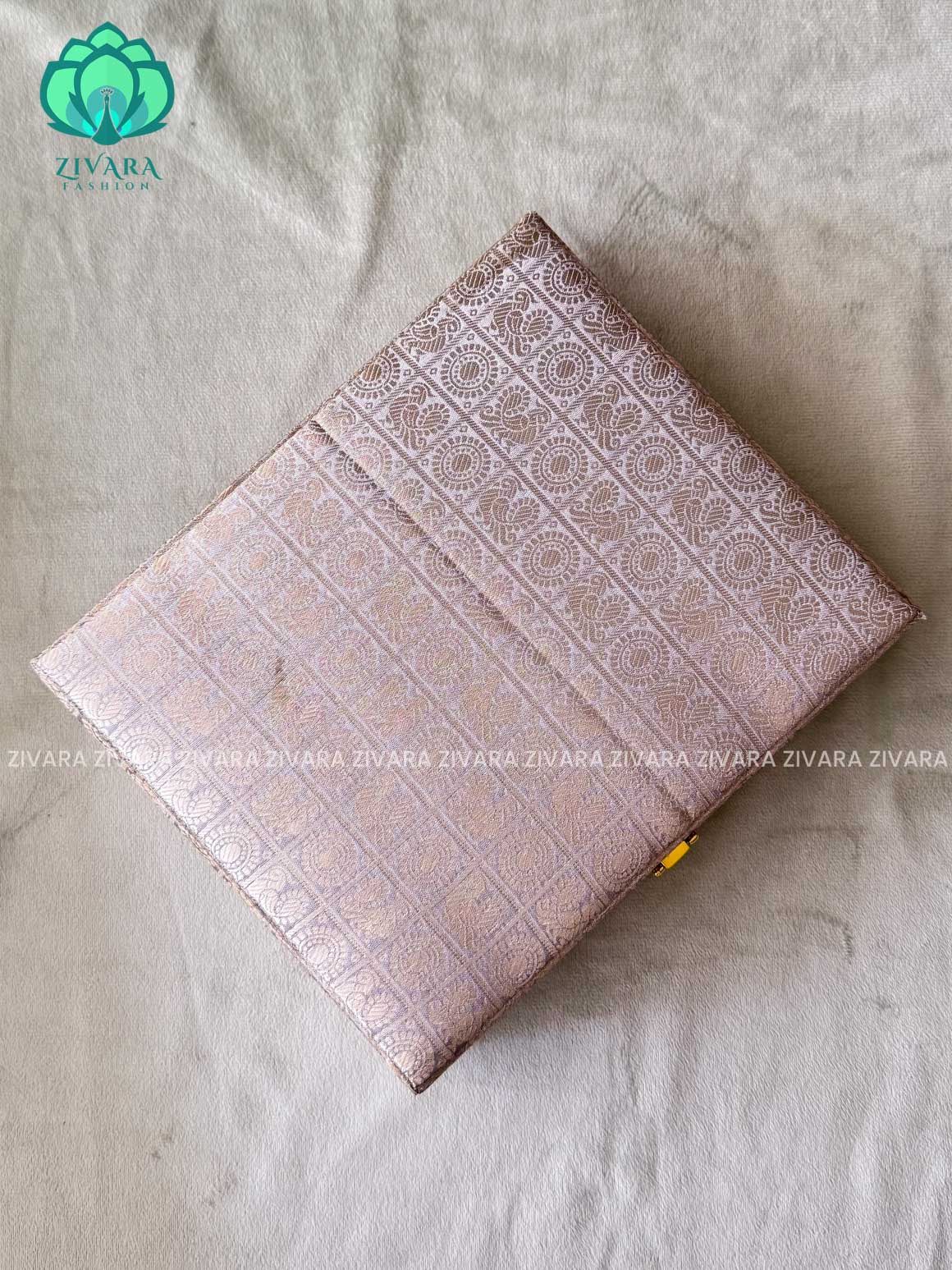 SILVER BROCADE -JHUMKA BOX - JEWELLERY ORGANISER FOR GOLD JEWELLERY - ZIVARA FASHION