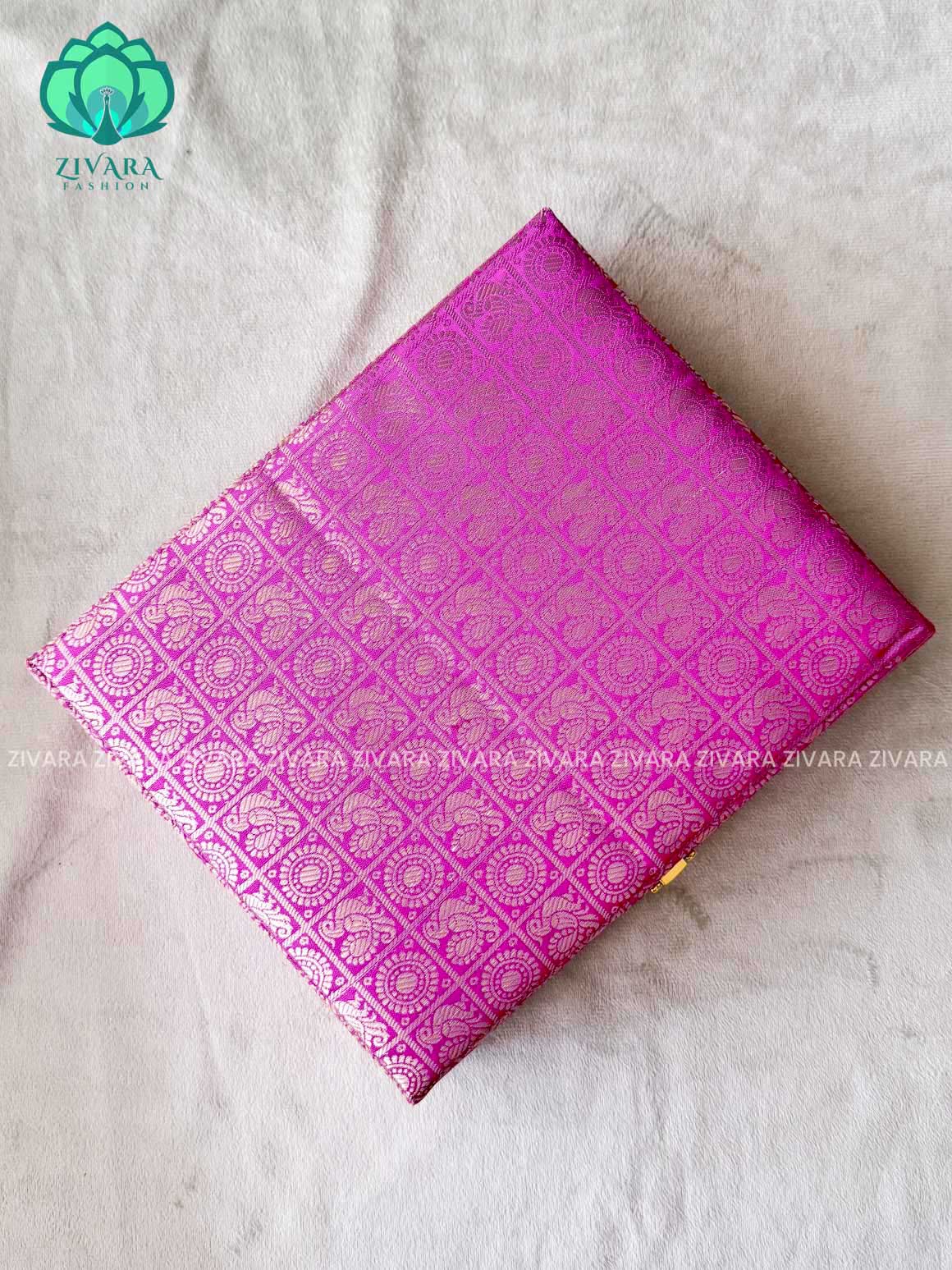 PURPLE BROCADE - JHUMKA BOX - JEWELLERY ORGANISER FOR GOLD JEWELLERY - ZIVARA FASHION