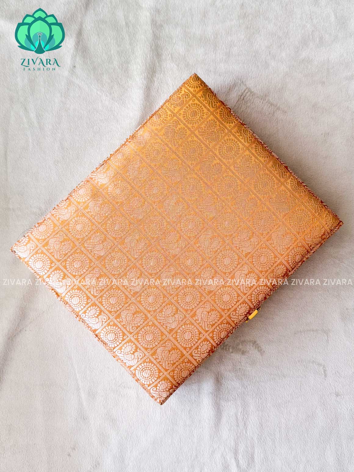 GOLD BROCADE - JHUMKA BOX - JEWELLERY ORGANISER FOR GOLD JEWELLERY - ZIVARA FASHION