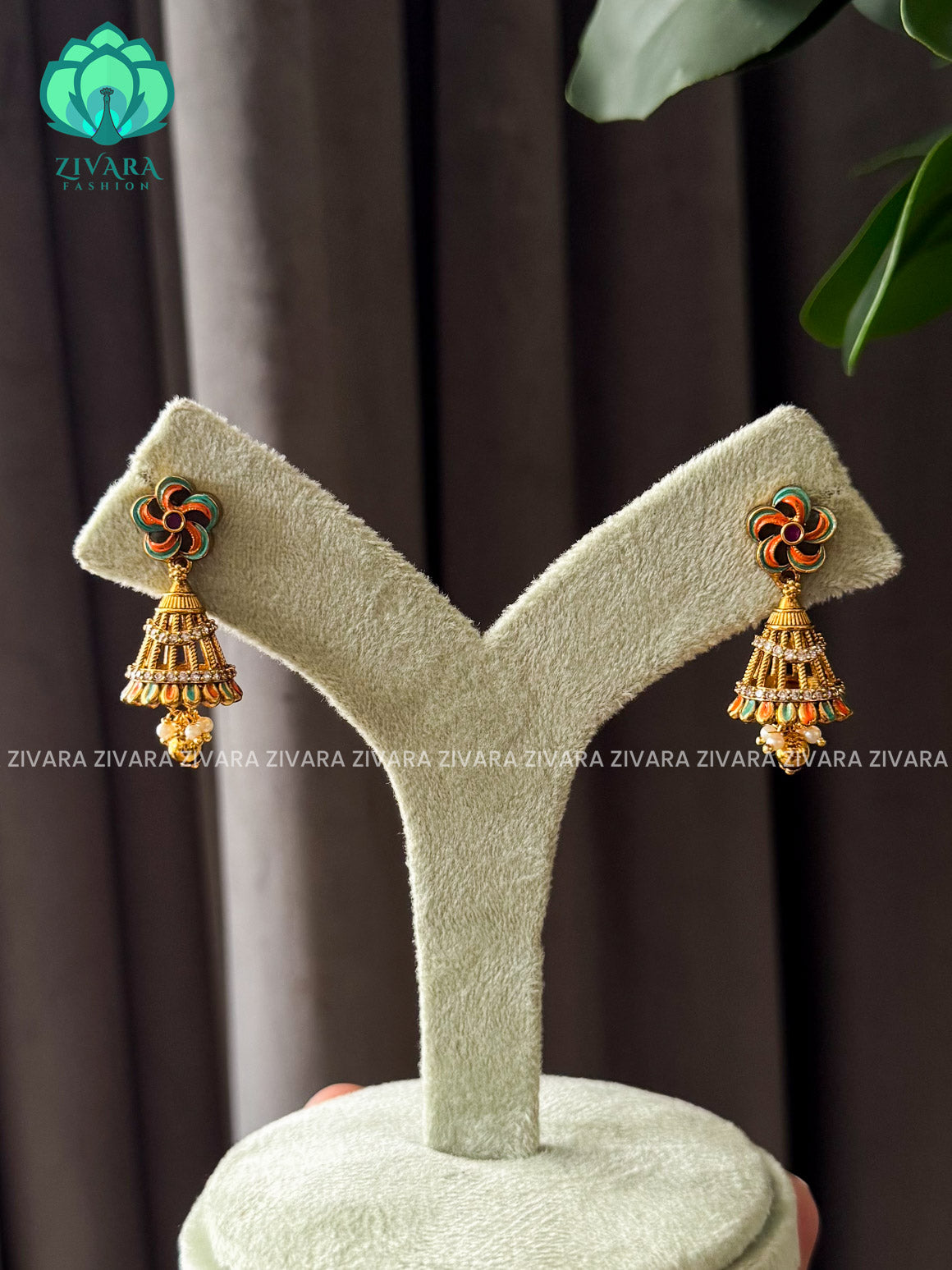 Madhurya handpainted jhumkas-  Kids friendly - latest jewellery collection- zivara fashion