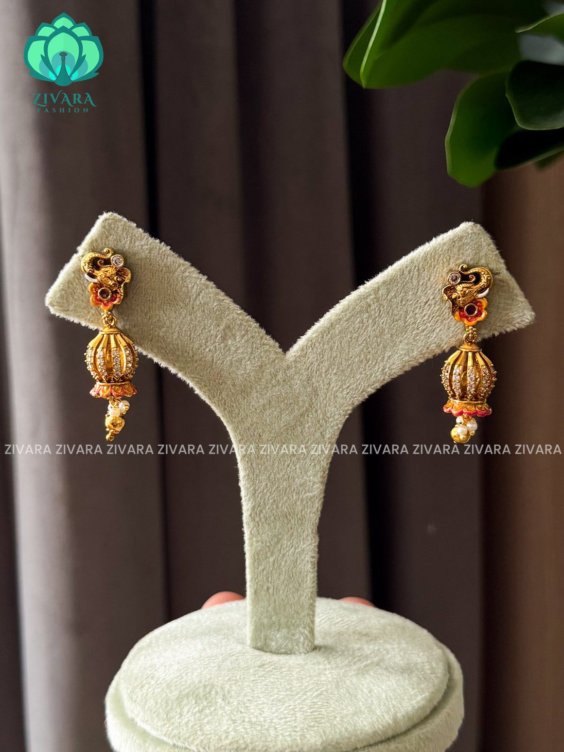 Madhurya handpainted jhumkas-  Kids friendly - latest jewellery collection- zivara fashion
