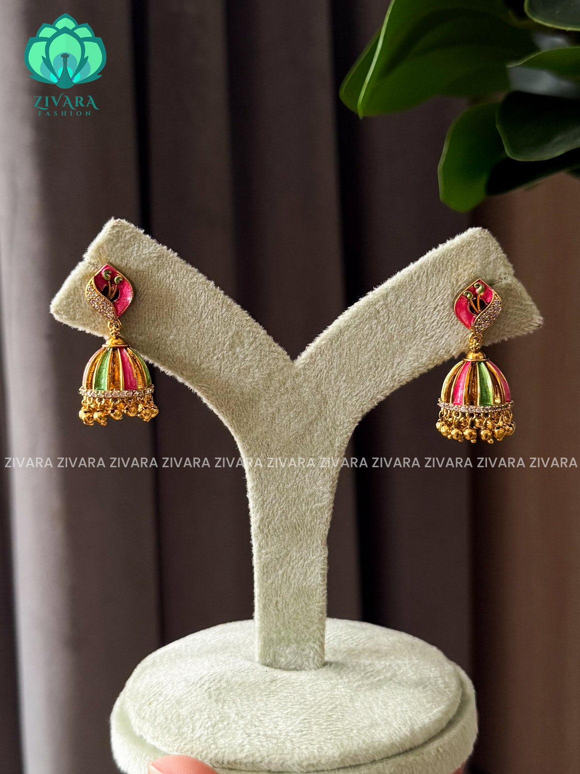 Madhurya handpainted jhumkas-  Kids friendly - latest jewellery collection- zivara fashion