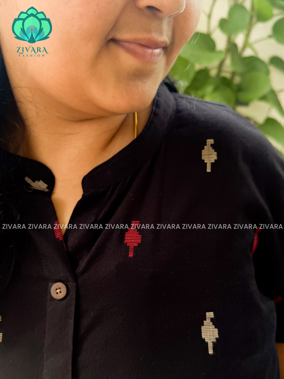 BLACK- Liya - Woven pure handloom rayon pre-washed Full length flared straight cut kurti for women- Label Zivara