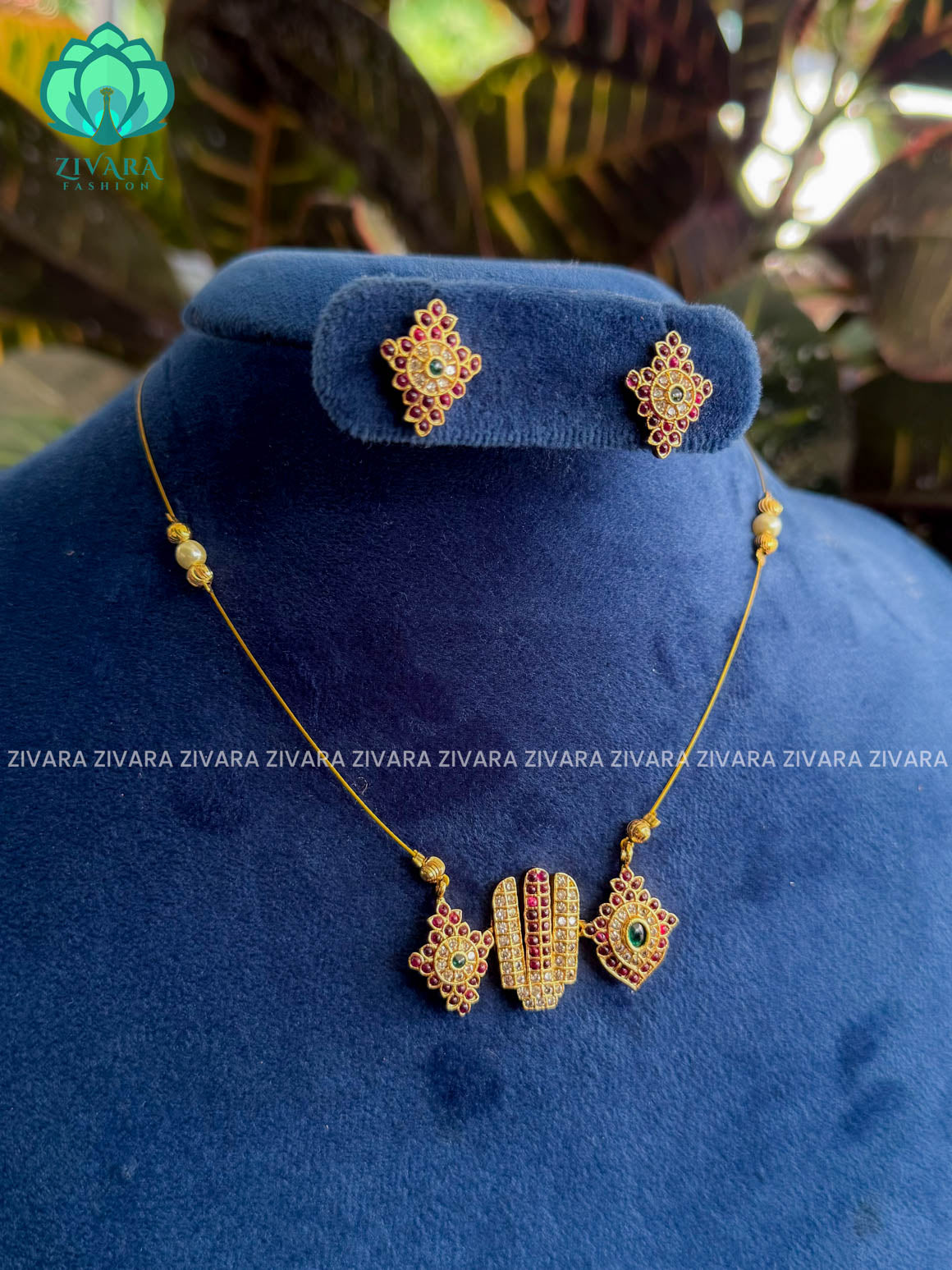 THIRUMAL TAMARA - INVISIBLE MINIMAL ELEGANT HANDMADE NECKLACE WITH BRILLIANT FINISH MOTIFS- ZIVARA FASHION