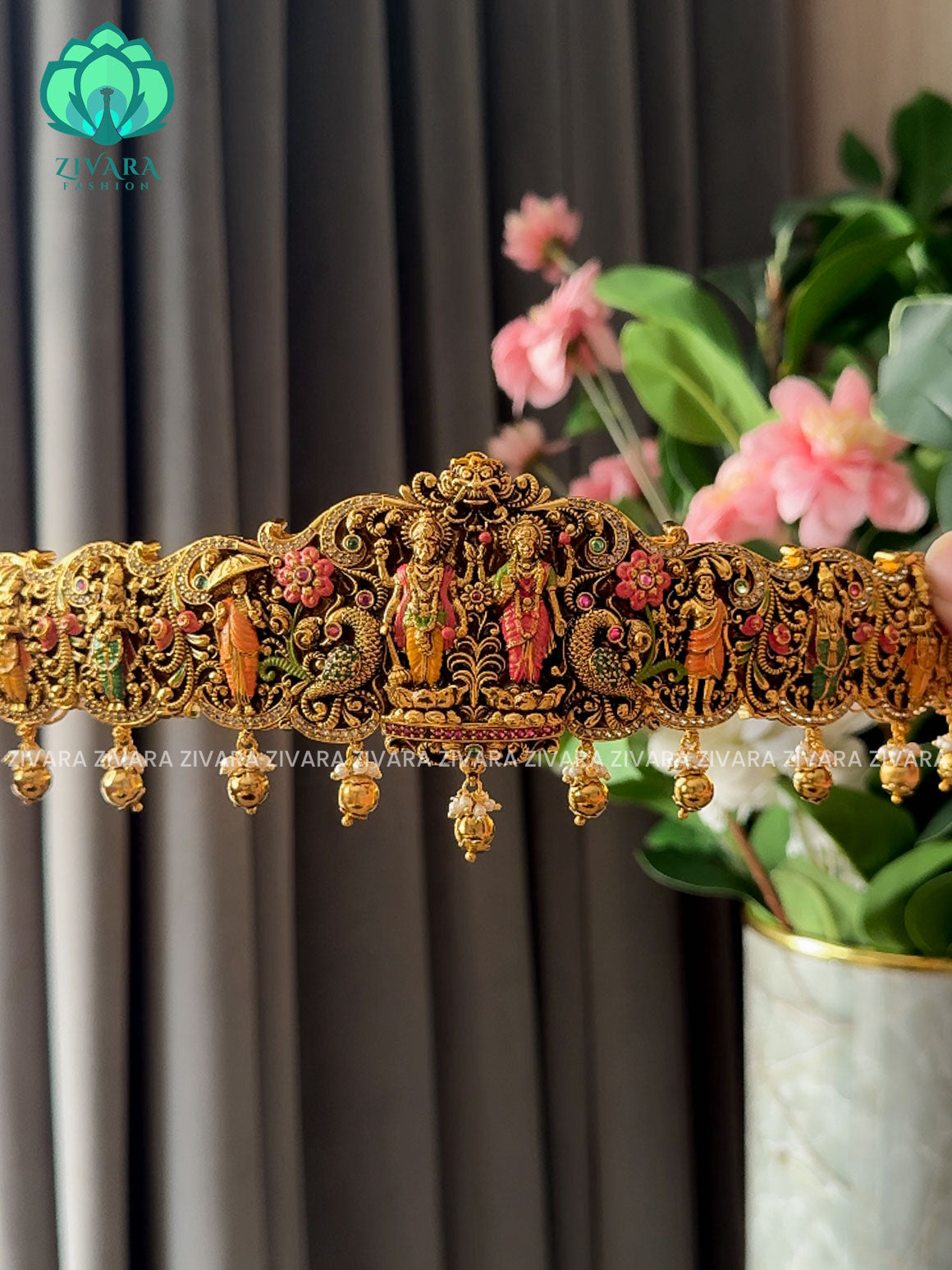 Madhurya handpainted Dasavatharam adult size hip belt - Latest jewellery - Zivara fashion