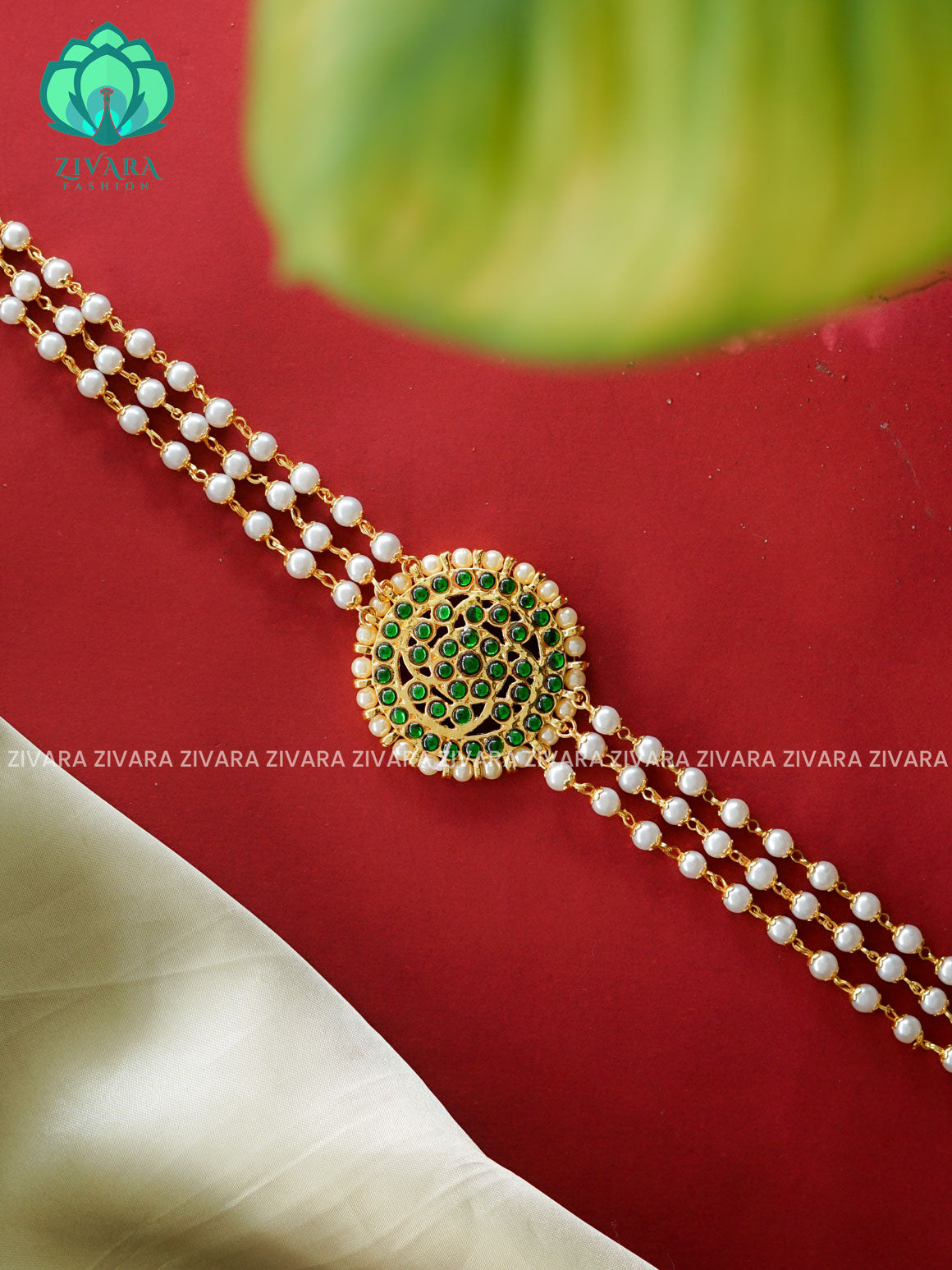 GREEN- LAKSHITHA   - HANDMADE choker - latest kemp dance jewellery collection