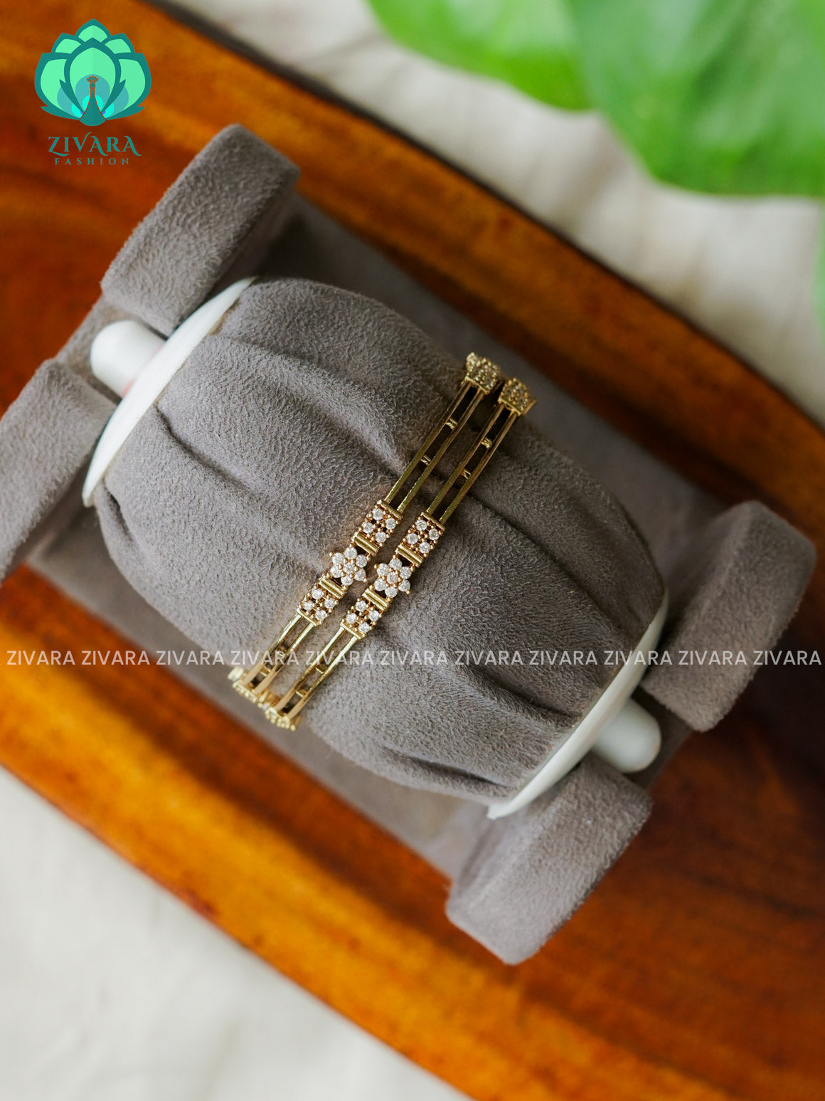 2 PIECE designer -Premium SUBTLE GOLD FINISH bangles- latest jewellery collection- Zivara Fashion