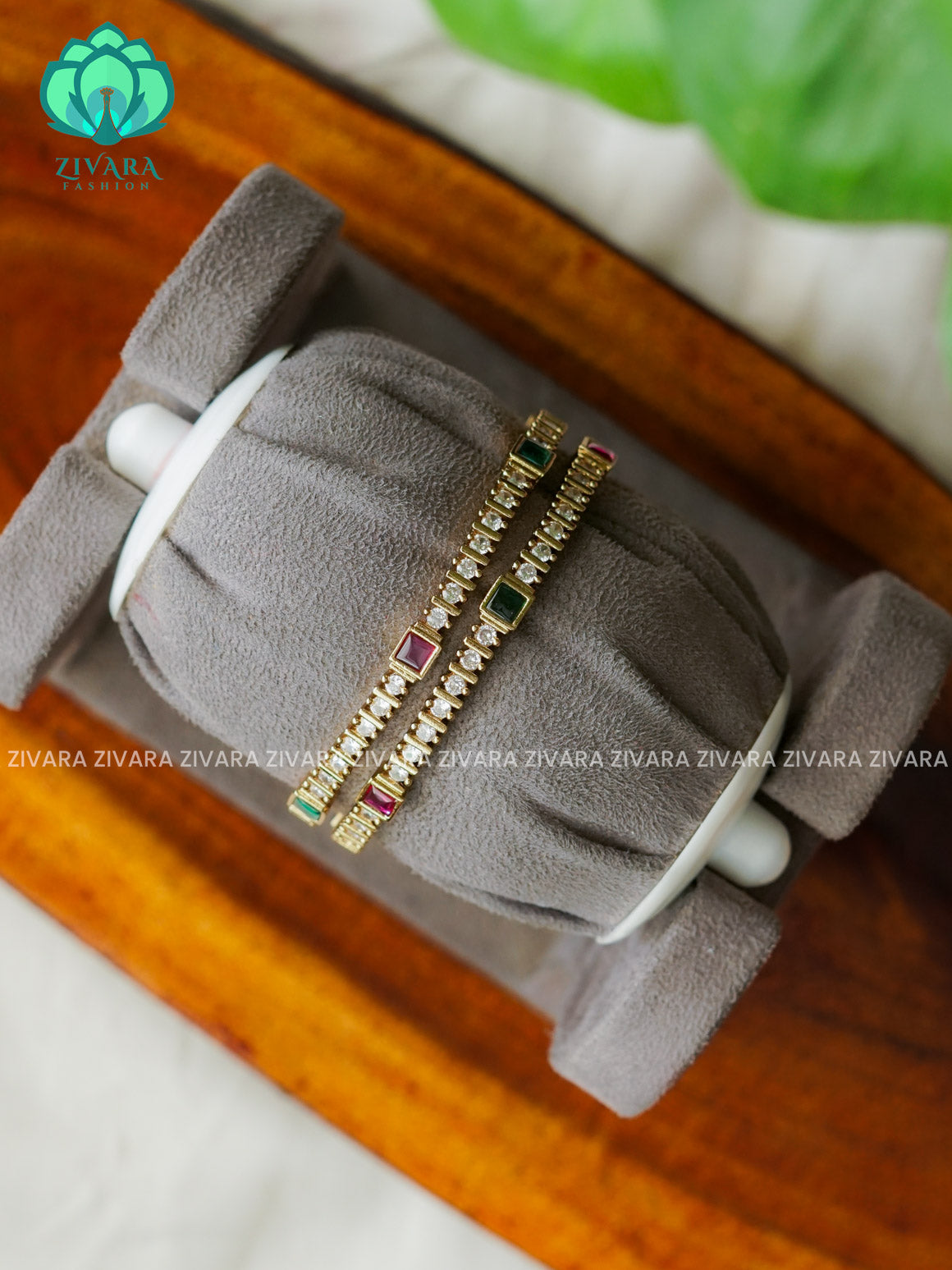 2 PIECE designer -Premium SUBTLE GOLD FINISH bangles- latest jewellery collection- Zivara Fashion