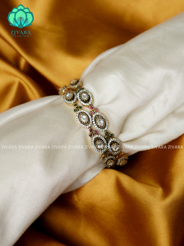 2 PIECE designer -Premium victoria  FINISH bangles- latest jewellery collection- Zivara Fashion