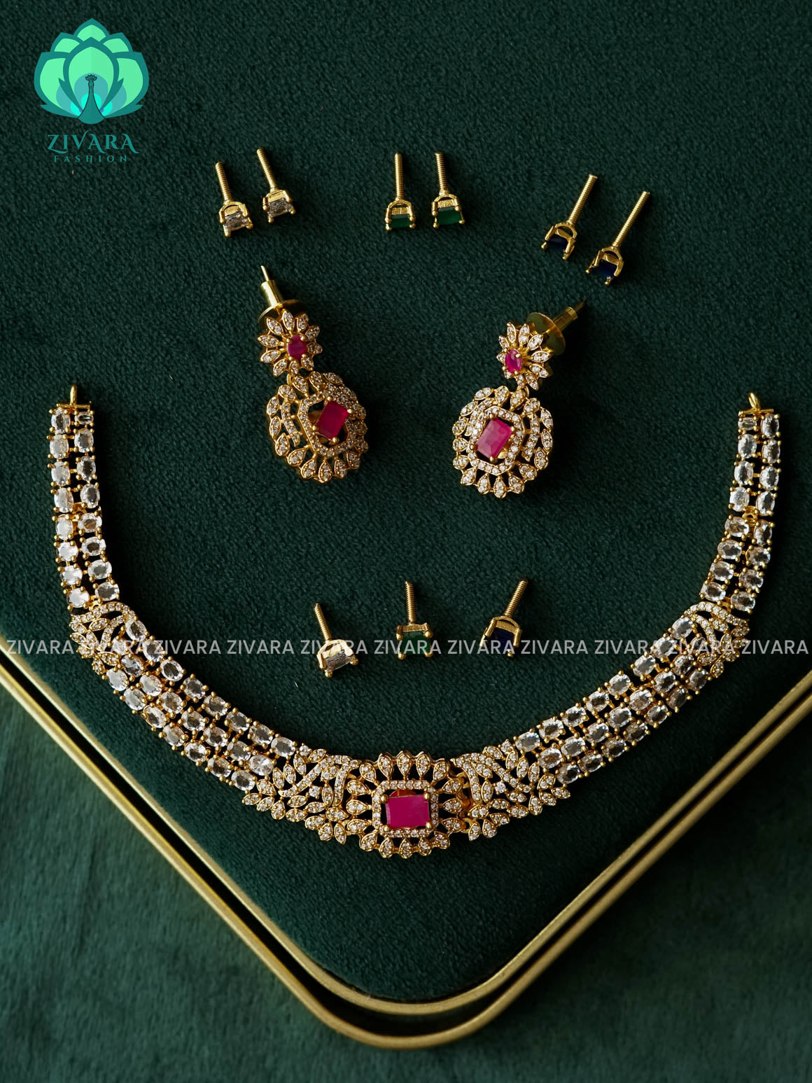 Interchangable  neckwear with interchangable earrings- latest jewellery collection
