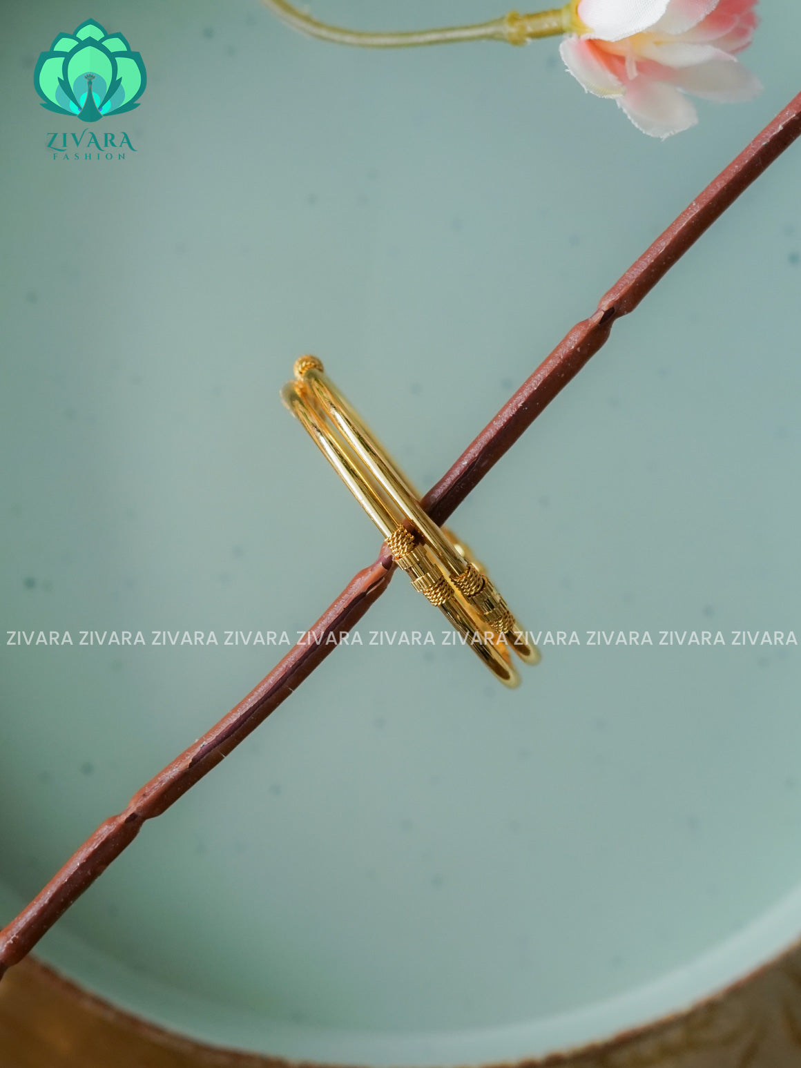 2 PIECE GOLD LOOK ALIKE KIDS EXCLUSIVE BANGLES - ZIVARA FASHION