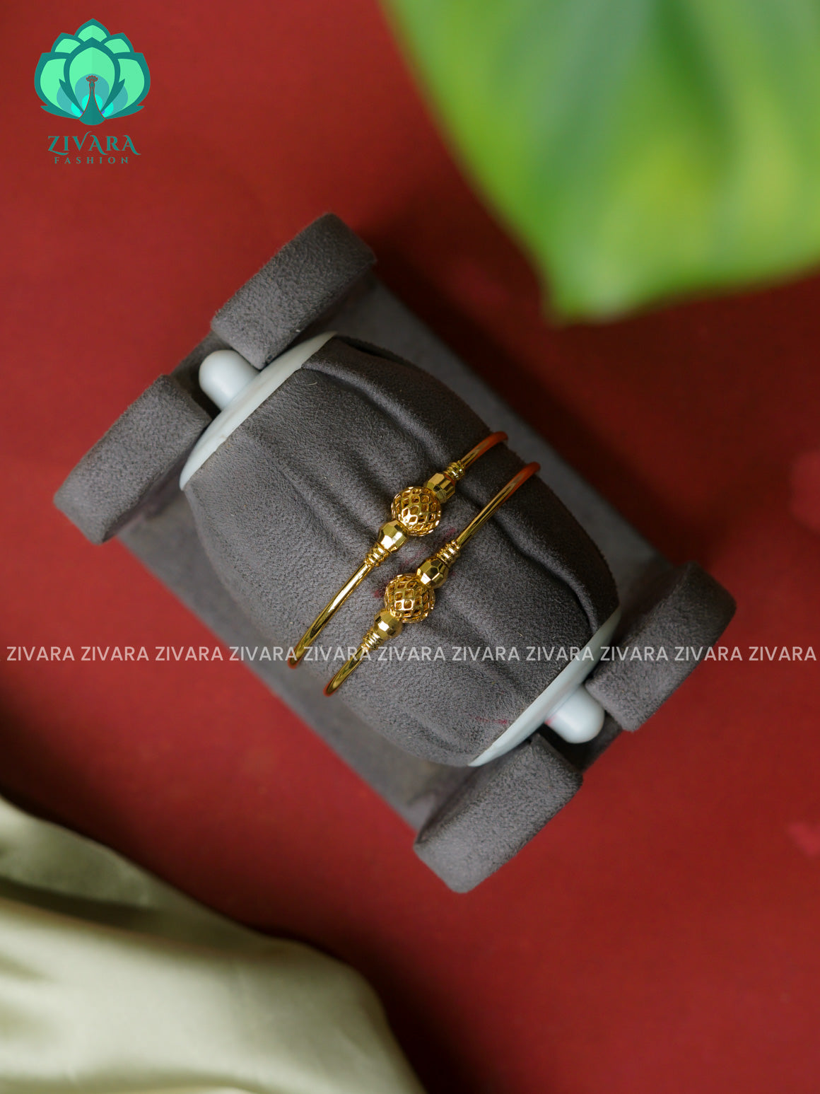 2 piece gold polish - ADJUSTABLE Premium quality daily use bangles - Zivara fashion