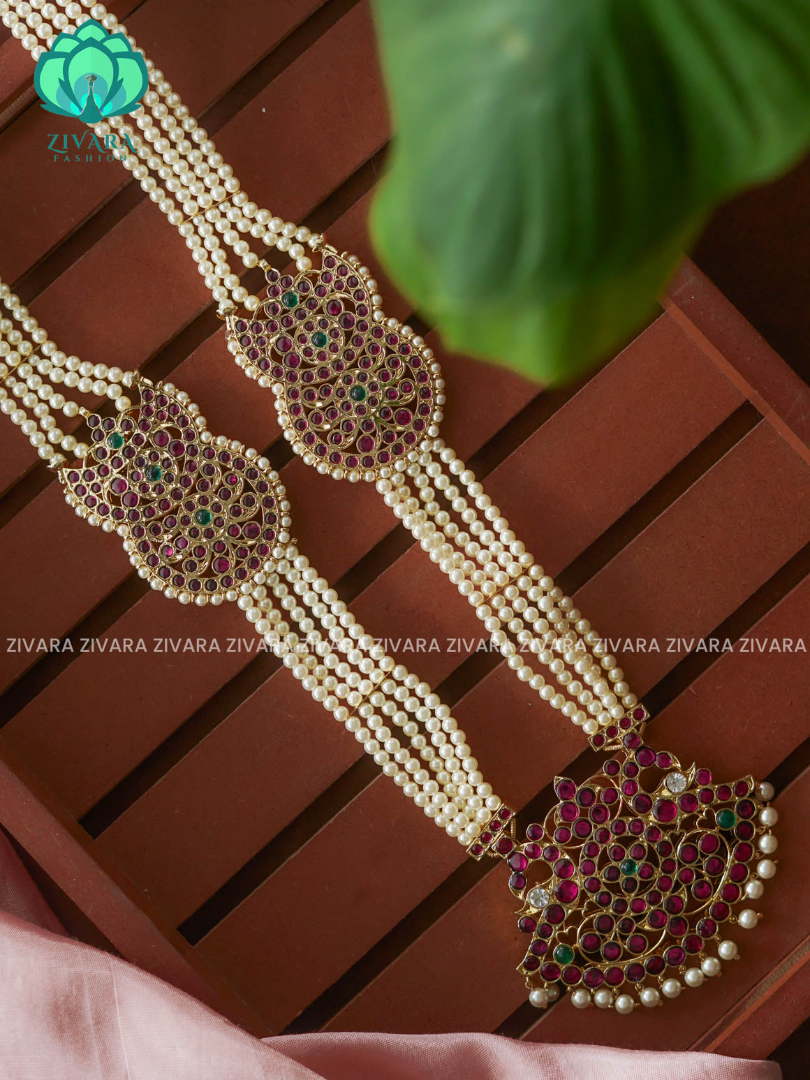 MATHANGI- HAARAM- REAL KEMP BHARATHANATYAM DANCE PREMIUM JEWELLERY (PREORDER WITH 3 TO 10 DAYS DISPATCH TIME)