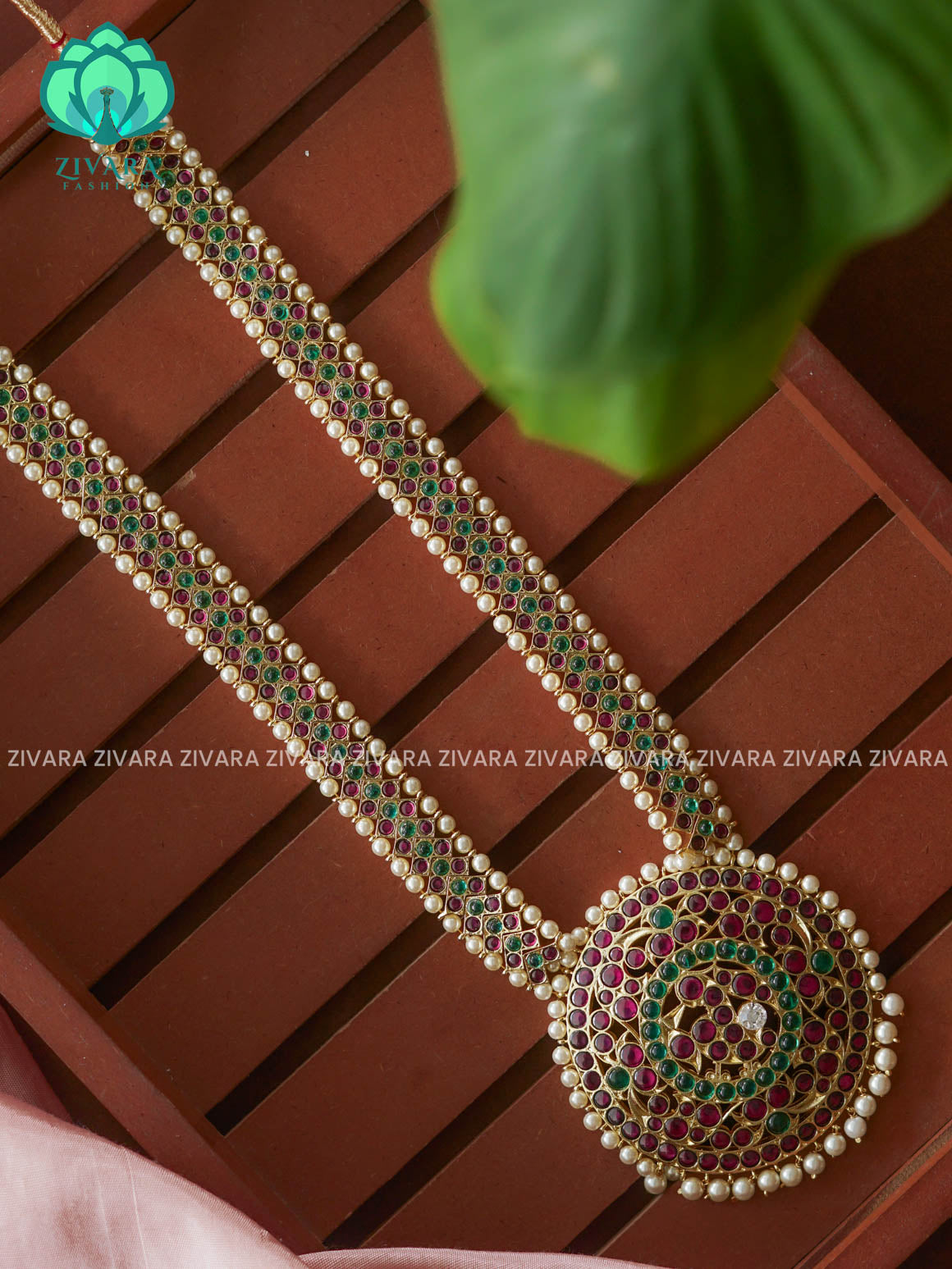 MATHANGI- HAARAM- REAL KEMP BHARATHANATYAM DANCE PREMIUM JEWELLERY (PREORDER WITH 3 TO 10 DAYS DISPATCH TIME)
