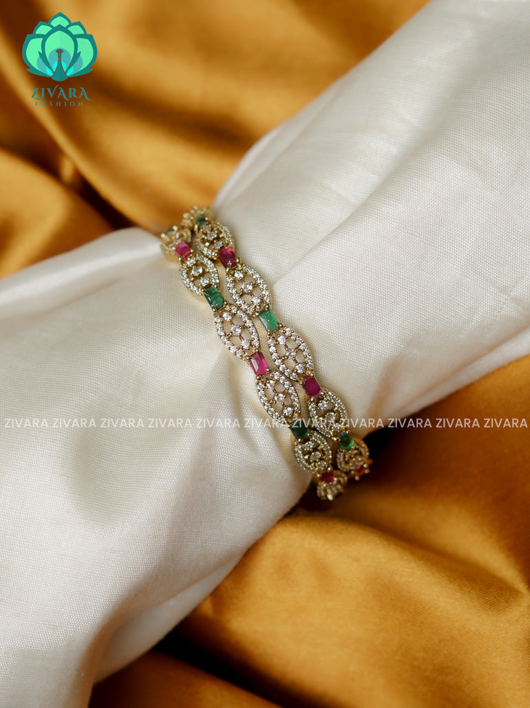 2 PIECE temple -Premium victoria  FINISH bangles- latest jewellery collection- Zivara Fashion