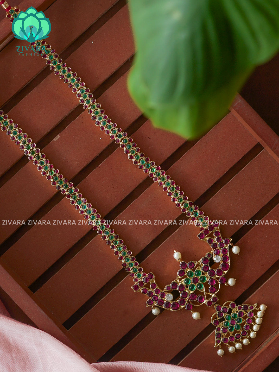 MATHANGI- HAARAM- REAL KEMP BHARATHANATYAM DANCE PREMIUM JEWELLERY (PREORDER WITH 3 TO 10 DAYS DISPATCH TIME)