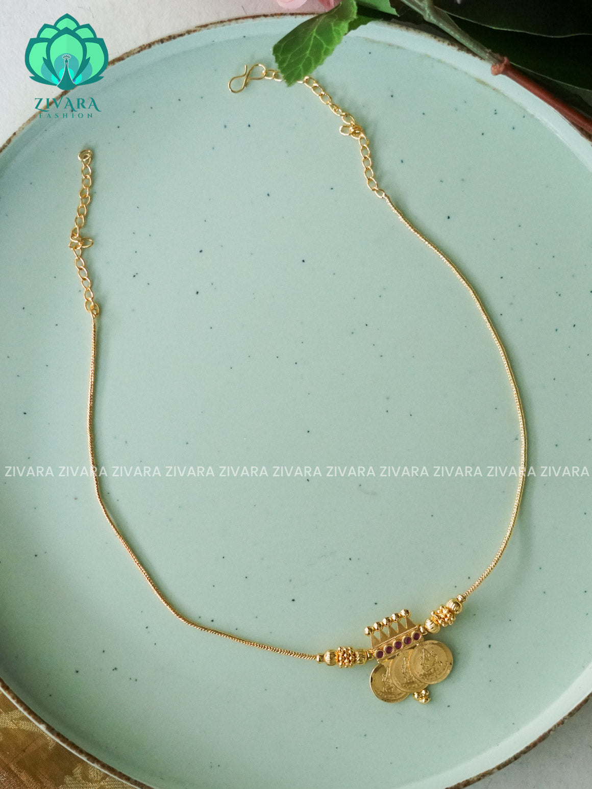 COIN FLEXIBLE CHAIN  - Traditional south indian premium neckwear - Zivara Fashion- latest jewellery design.