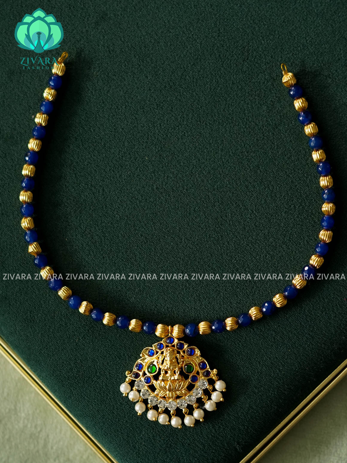 BLUE -SANVI - HANDMADE NECKWEAR- latest kemp dance jewellery collection