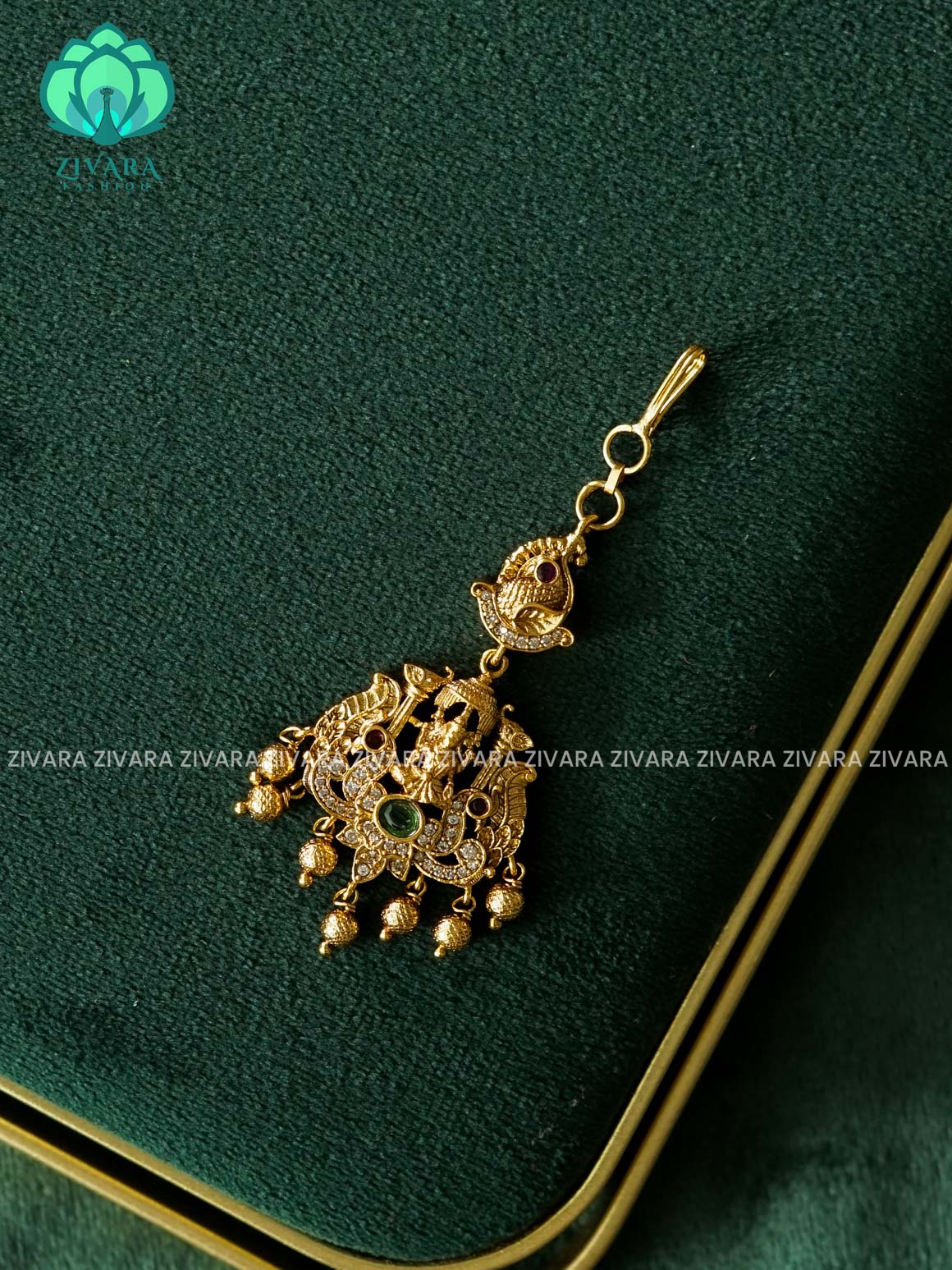 VINTAGE TEMPLE TIKKA -  bridal head accessory- latest bridal collection - Zivara fashion