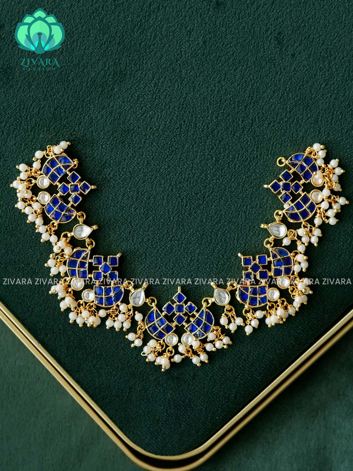 KAMALI - JADAU FLOWER NECKWEAR  -Traditional south indian premium neckwear  - Zivara Fashion- latest jewellery design