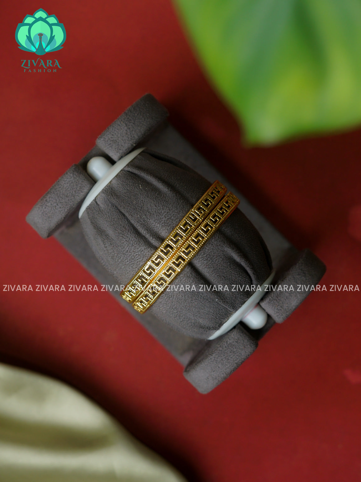 2 piece gold polish - Premium quality daily use bangles - Zivara fashion