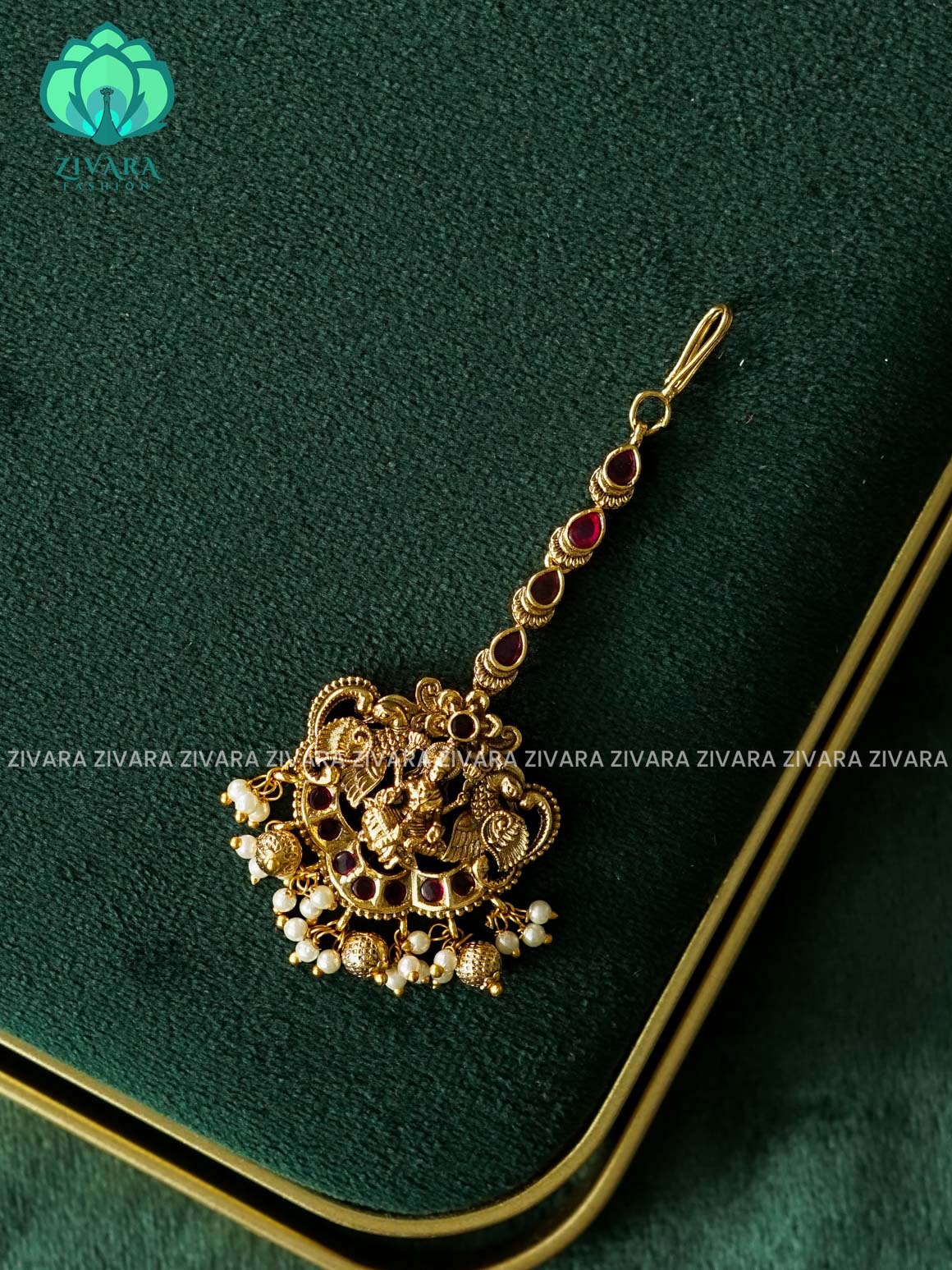 VINTAGE TEMPLE TIKKA -  bridal head accessory- latest bridal collection - Zivara fashion