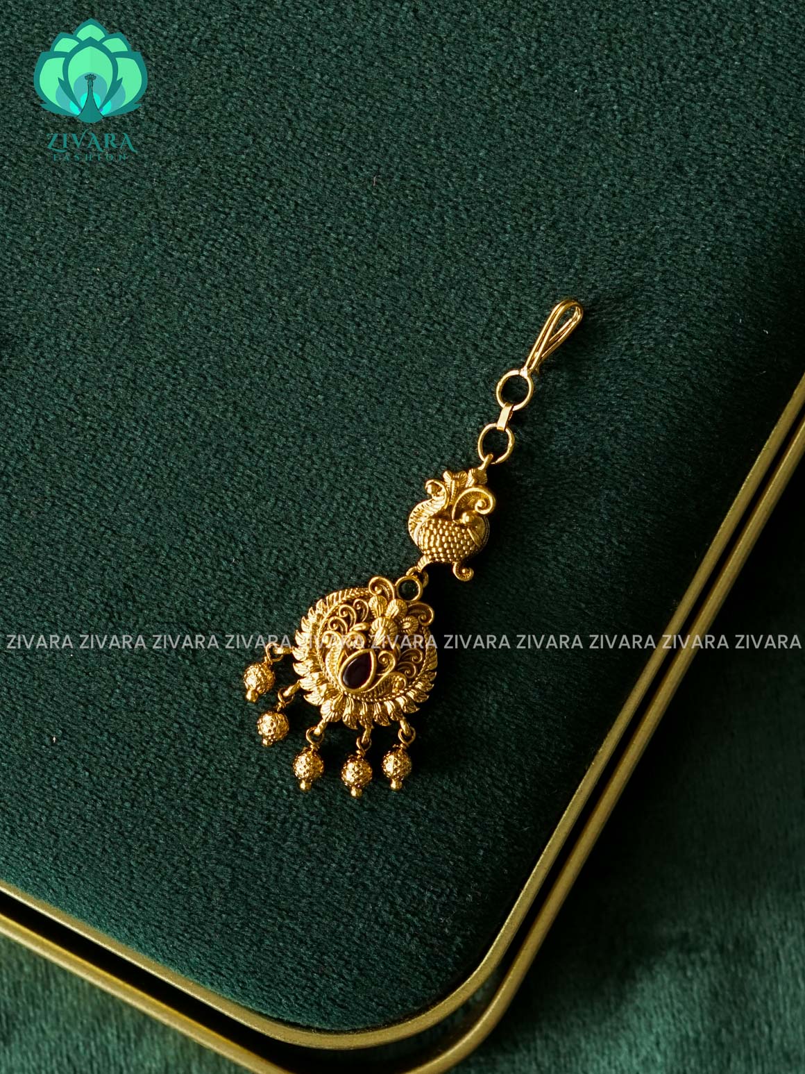 PEACOCK TIKKA -  bridal head accessory- latest bridal collection - Zivara fashion