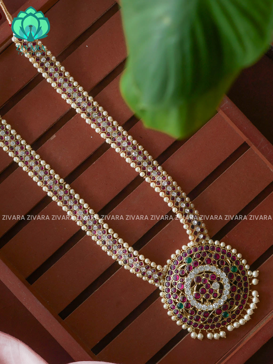 MATHANGI- HAARAM- REAL KEMP BHARATHANATYAM DANCE PREMIUM JEWELLERY (PREORDER WITH 3 TO 10 DAYS DISPATCH TIME)