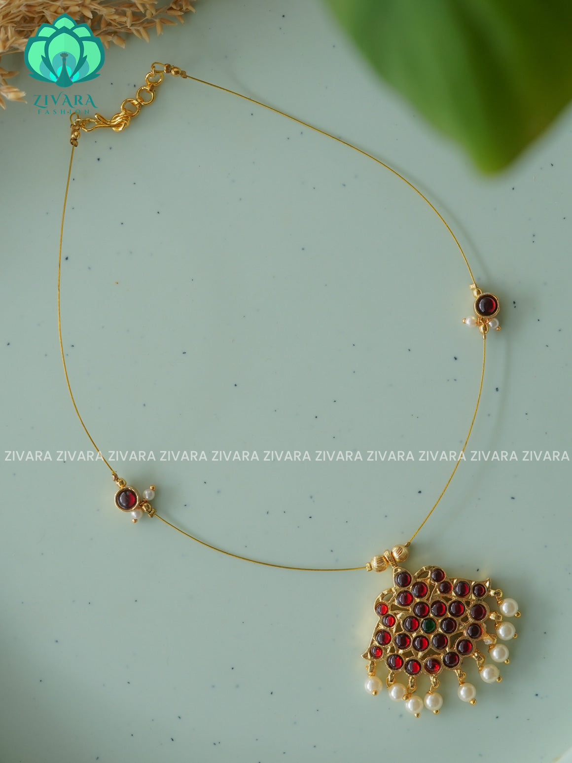 KEMP pendant INVISIBLE TAMARA MINIMAL ELEGANT HANDMADE NECKLACE WITH BRILLIANT FINISH MOTIFS- ZIVARA FASHION