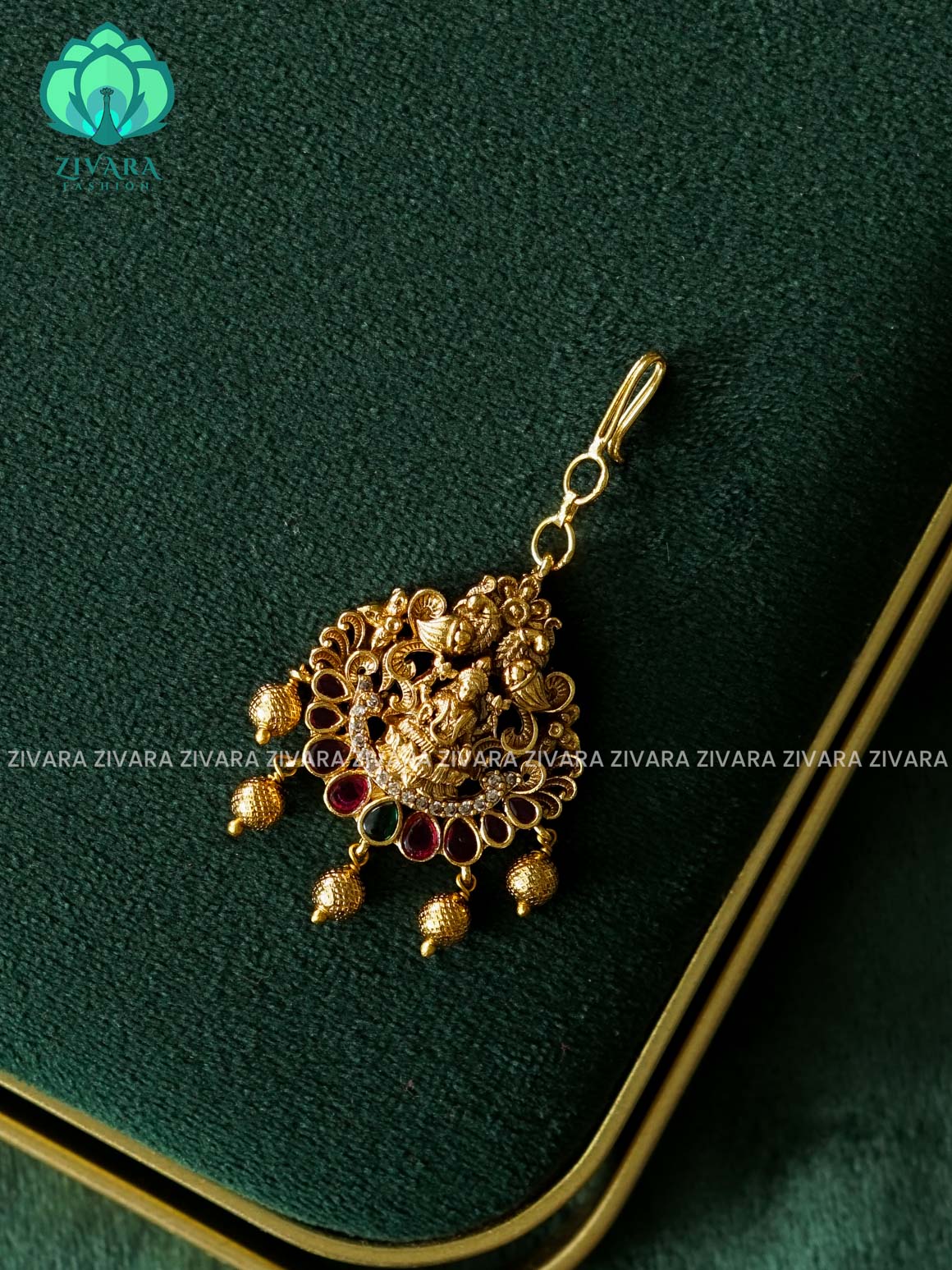 VINTAGE TEMPLE TIKKA -  bridal head accessory- latest bridal collection - Zivara fashion