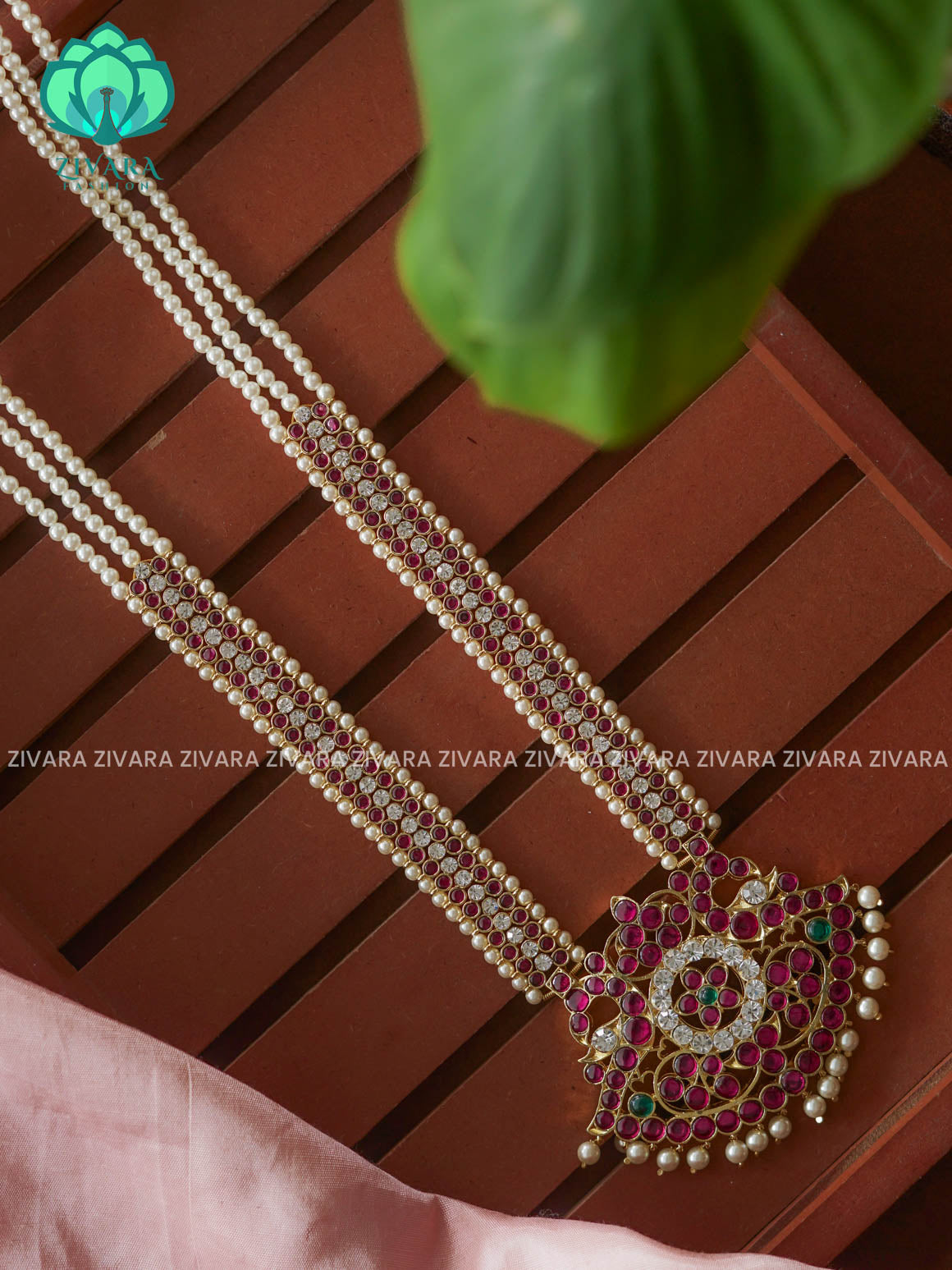 MATHANGI- HAARAM- REAL KEMP BHARATHANATYAM DANCE PREMIUM JEWELLERY (PREORDER WITH 3 TO 10 DAYS DISPATCH TIME)