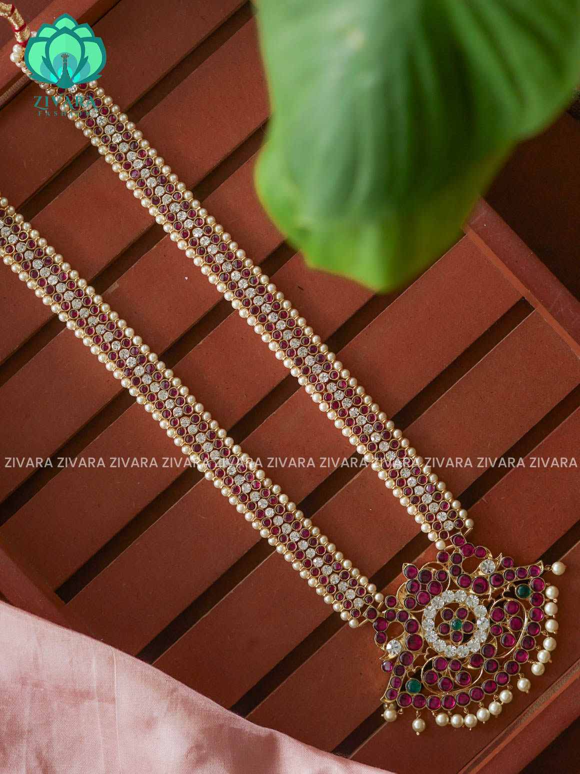MATHANGI- HAARAM- REAL KEMP BHARATHANATYAM DANCE PREMIUM JEWELLERY (PREORDER WITH 3 TO 10 DAYS DISPATCH TIME)