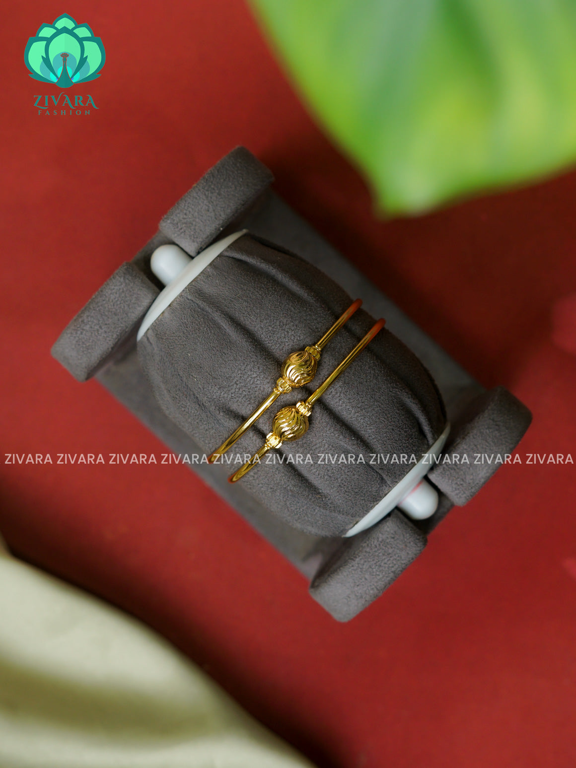 2 piece gold polish - Premium quality daily use bangles - Zivara fashion