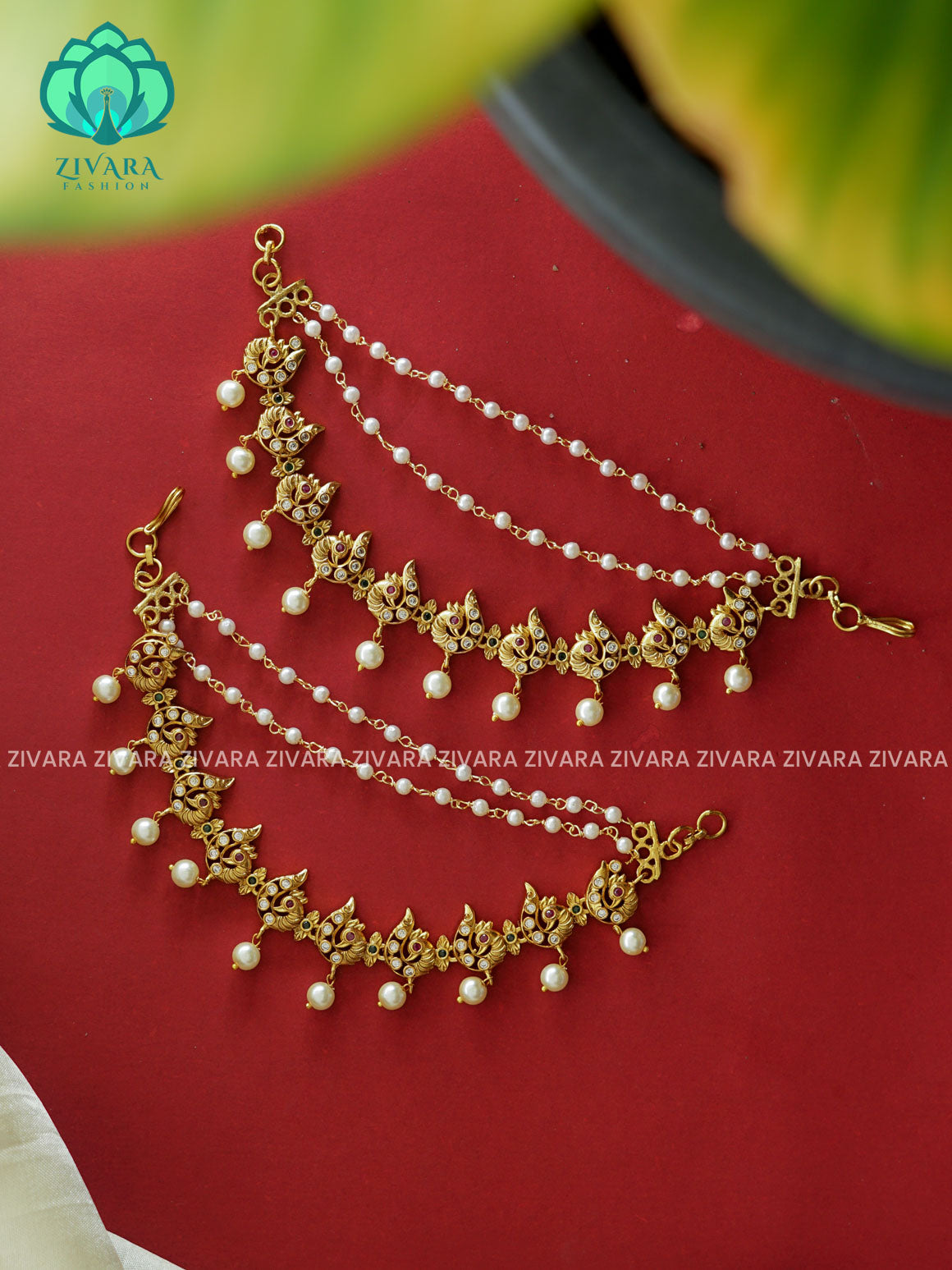 Traditional heavy earchains /maatals- bridal accessory- zivara fashion-latest jewellery collection