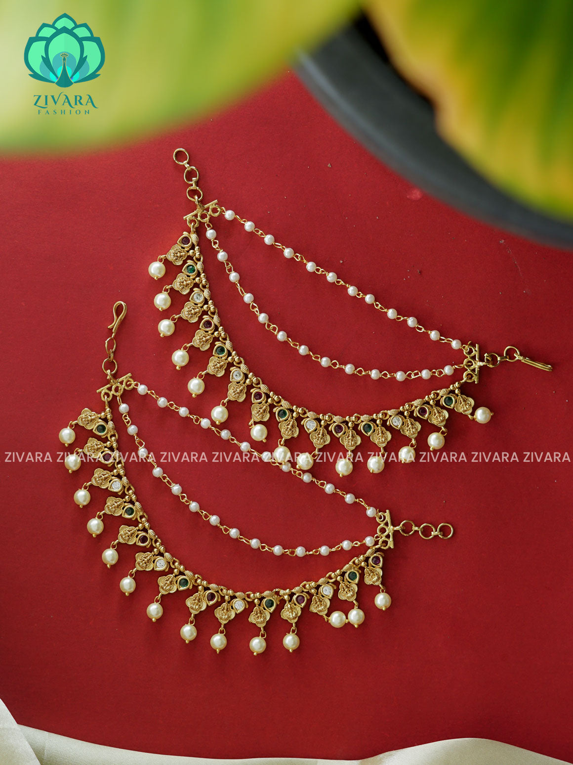 Traditional heavy earchains /maatals- bridal accessory- zivara fashion-latest jewellery collection