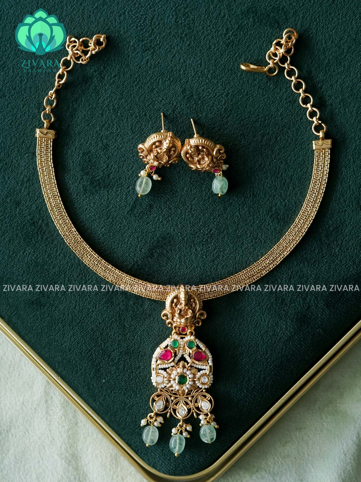 TEMPLE  FLEXIBLE CHAIN  - Traditional south indian premium neckwear - Zivara Fashion- latest jewellery design