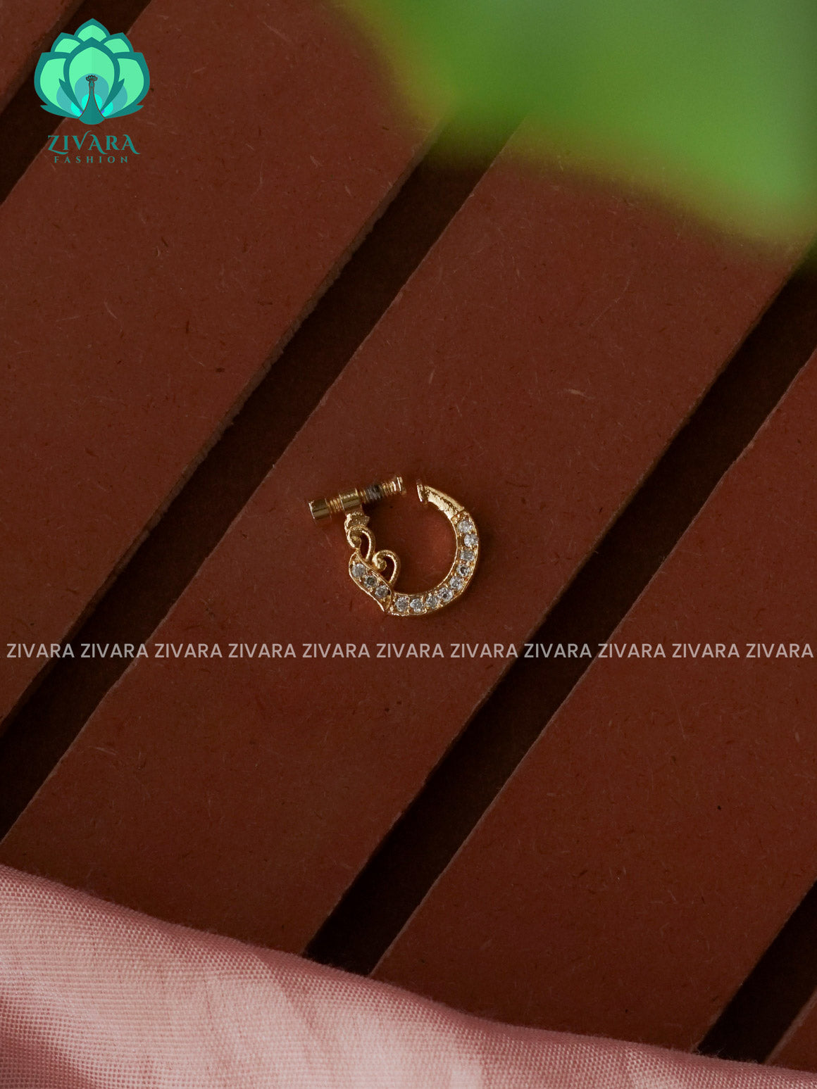 TRADITIONAL RING TYPE NON PIERCING NOSEPIN- ZIVARA FASHION