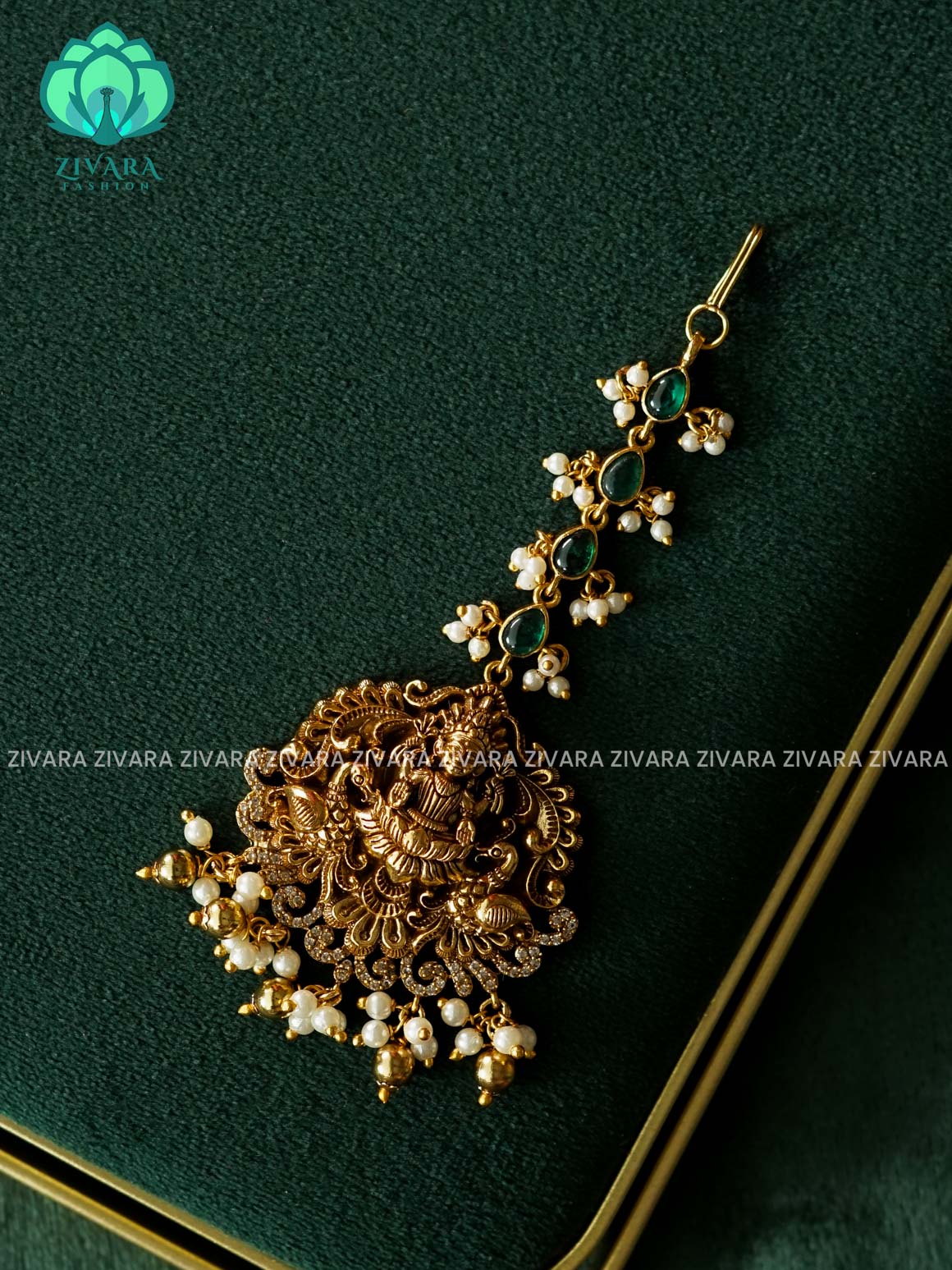 VINTAGE TEMPLE TIKKA -  bridal head accessory- latest bridal collection - Zivara fashion