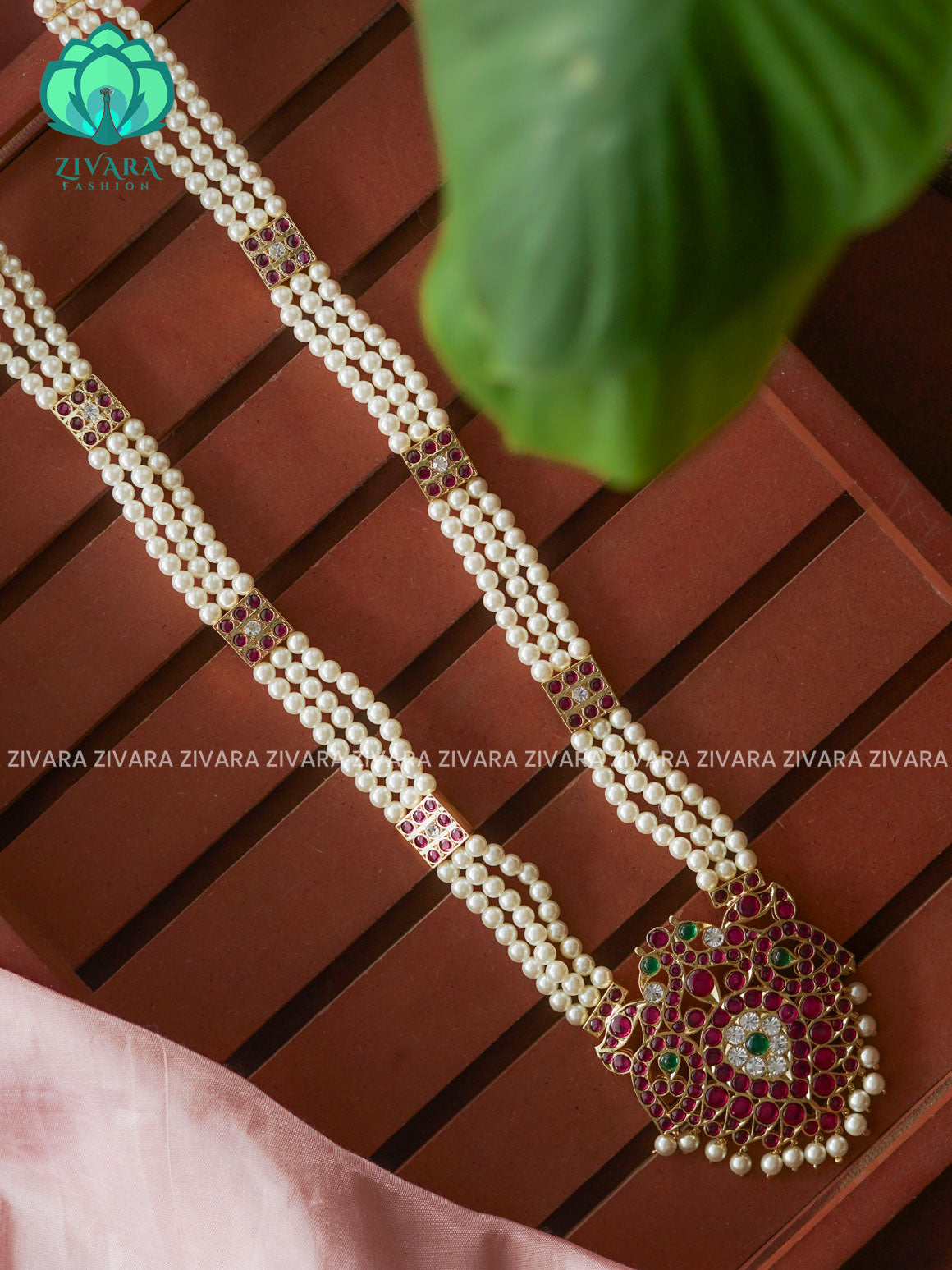 MATHANGI- HAARAM- REAL KEMP BHARATHANATYAM DANCE PREMIUM JEWELLERY (PREORDER WITH 3 TO 10 DAYS DISPATCH TIME)